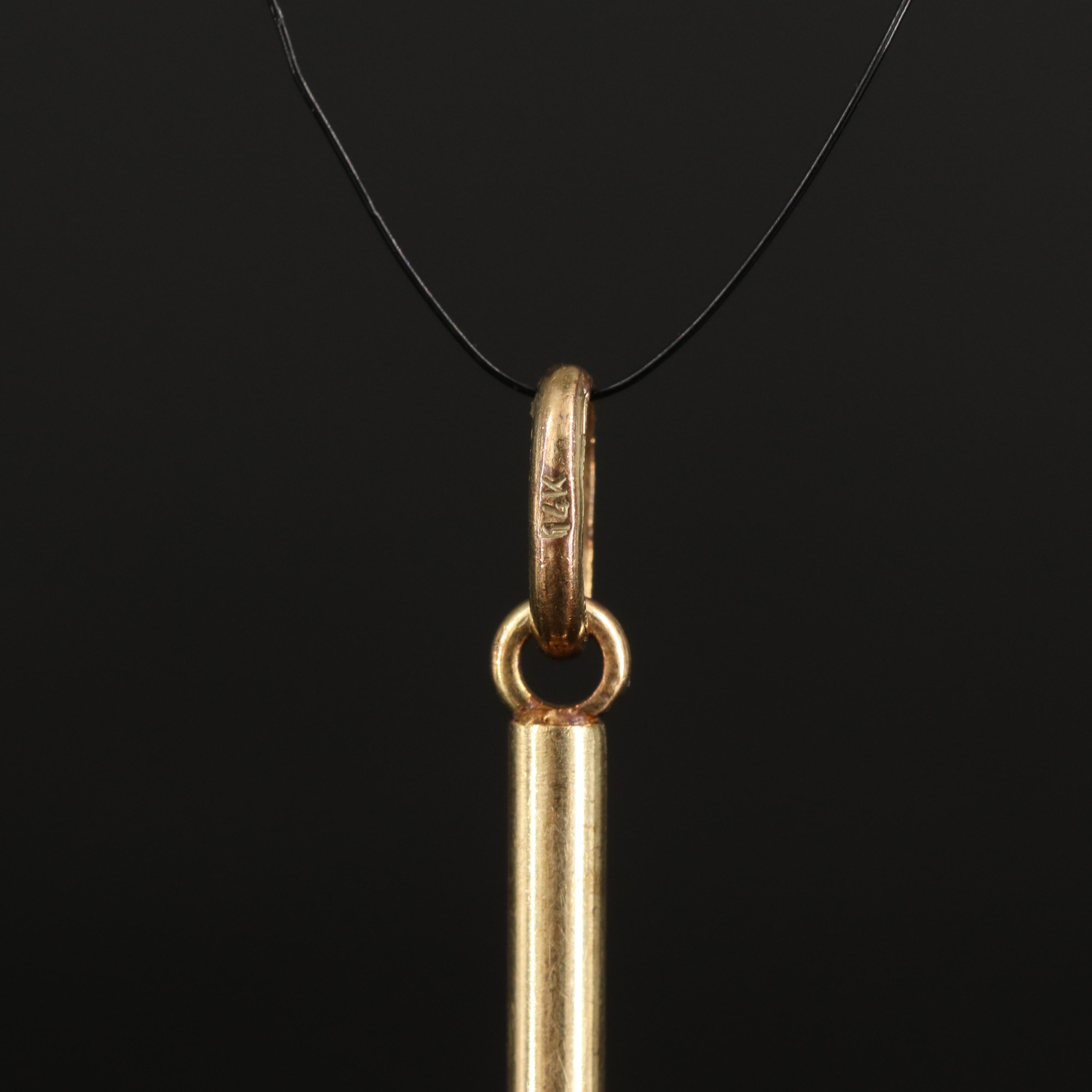 Vintage Italian 14K Magnifying Glass Pendant