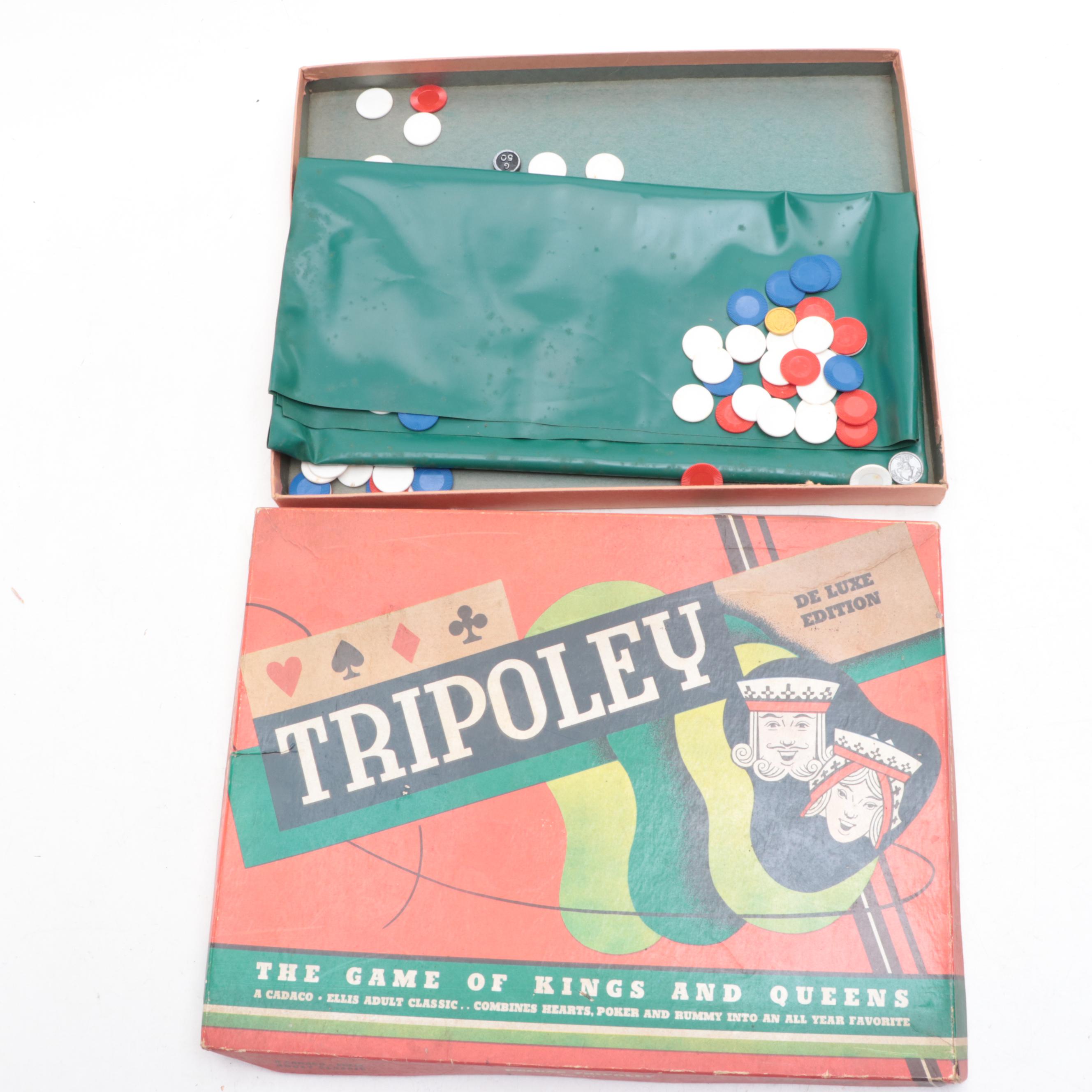 Pressman "Monte Carlo" Bingo Set with Other Games, Mid-20th Century