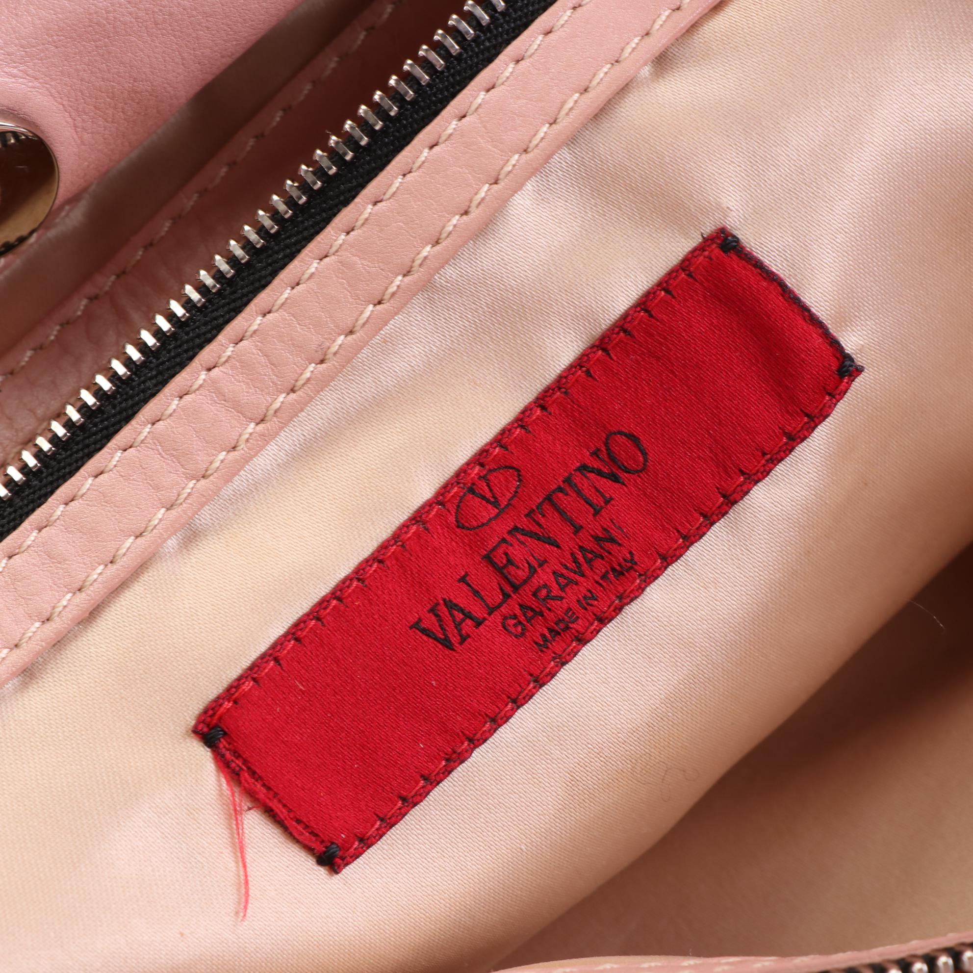 Valentino Bow Woven Raffia Hobo Bag with Pink Leather Trim