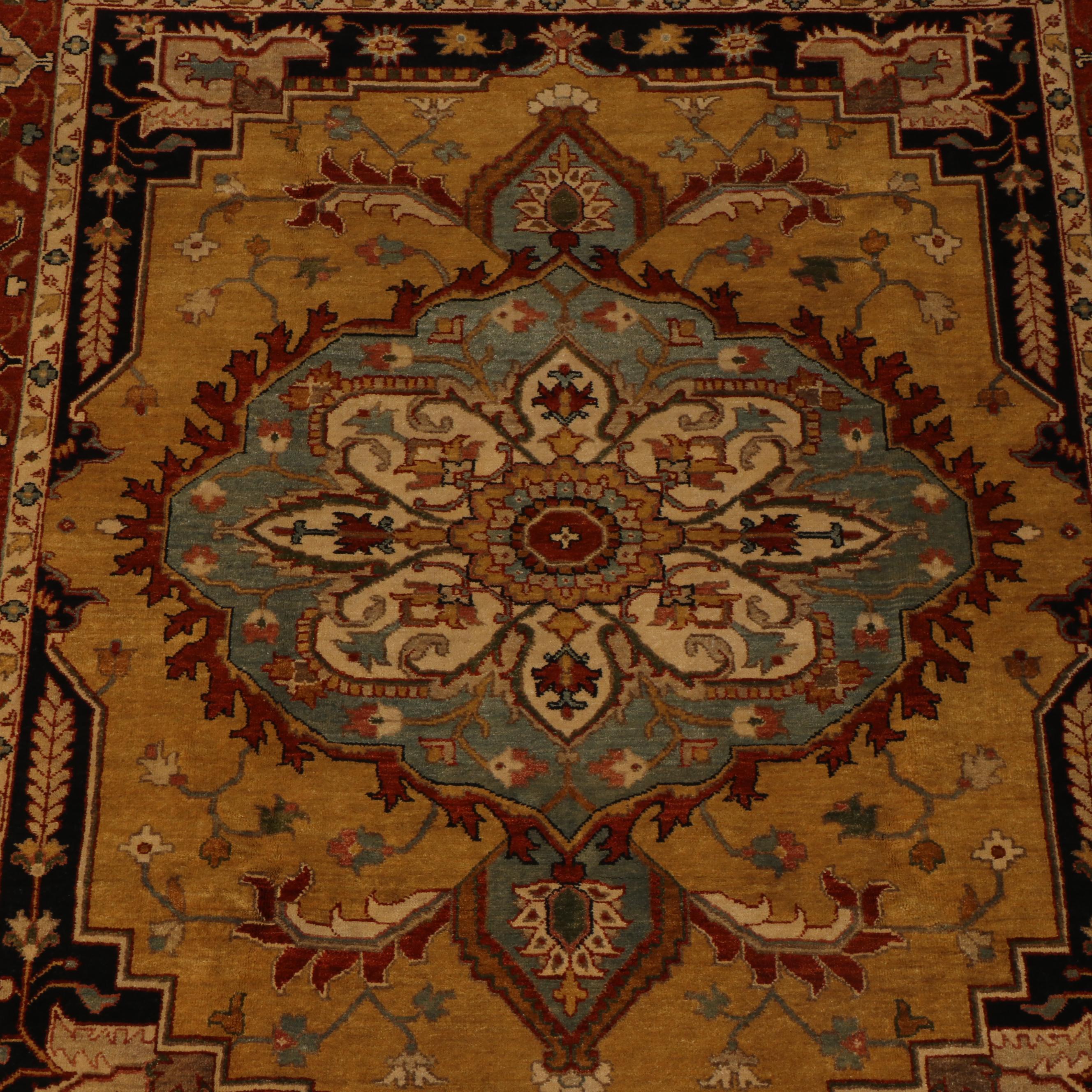 8'1 x 10'6 Hand-Knotted Indian Agra Area Rug