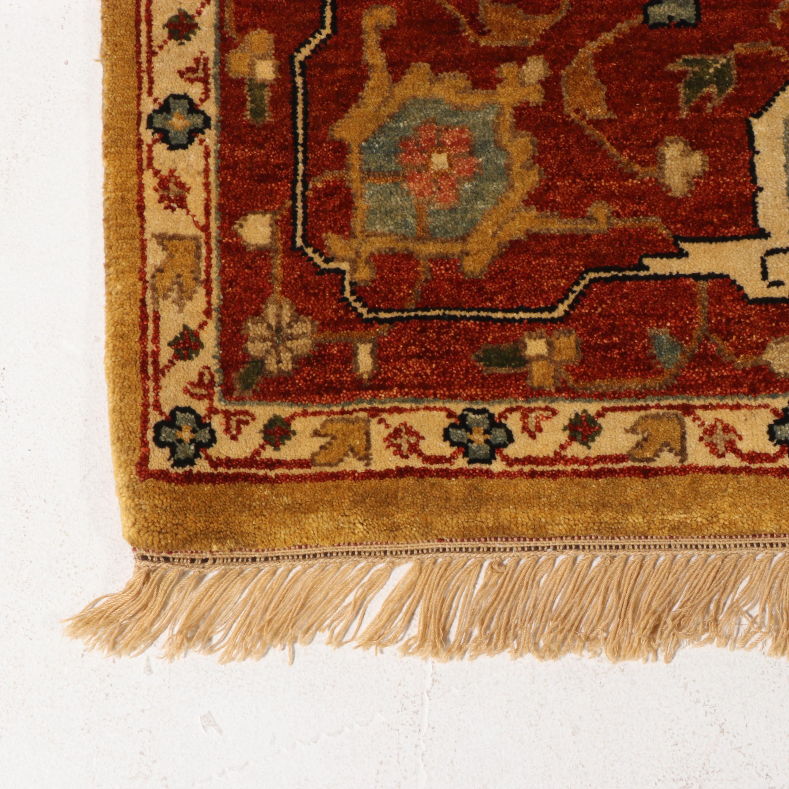 8'1 x 10'6 Hand-Knotted Indian Agra Area Rug