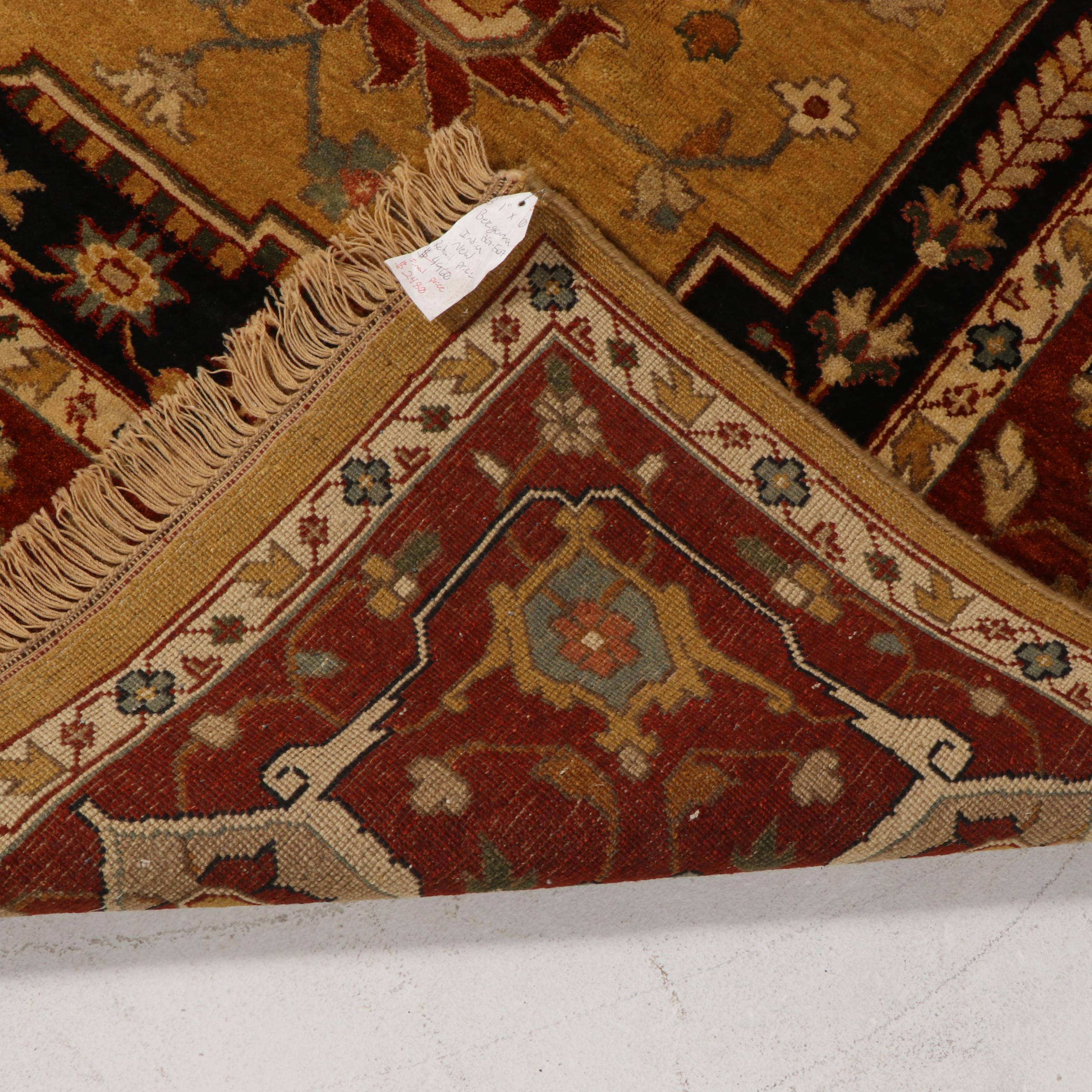 8'1 x 10'6 Hand-Knotted Indian Agra Area Rug