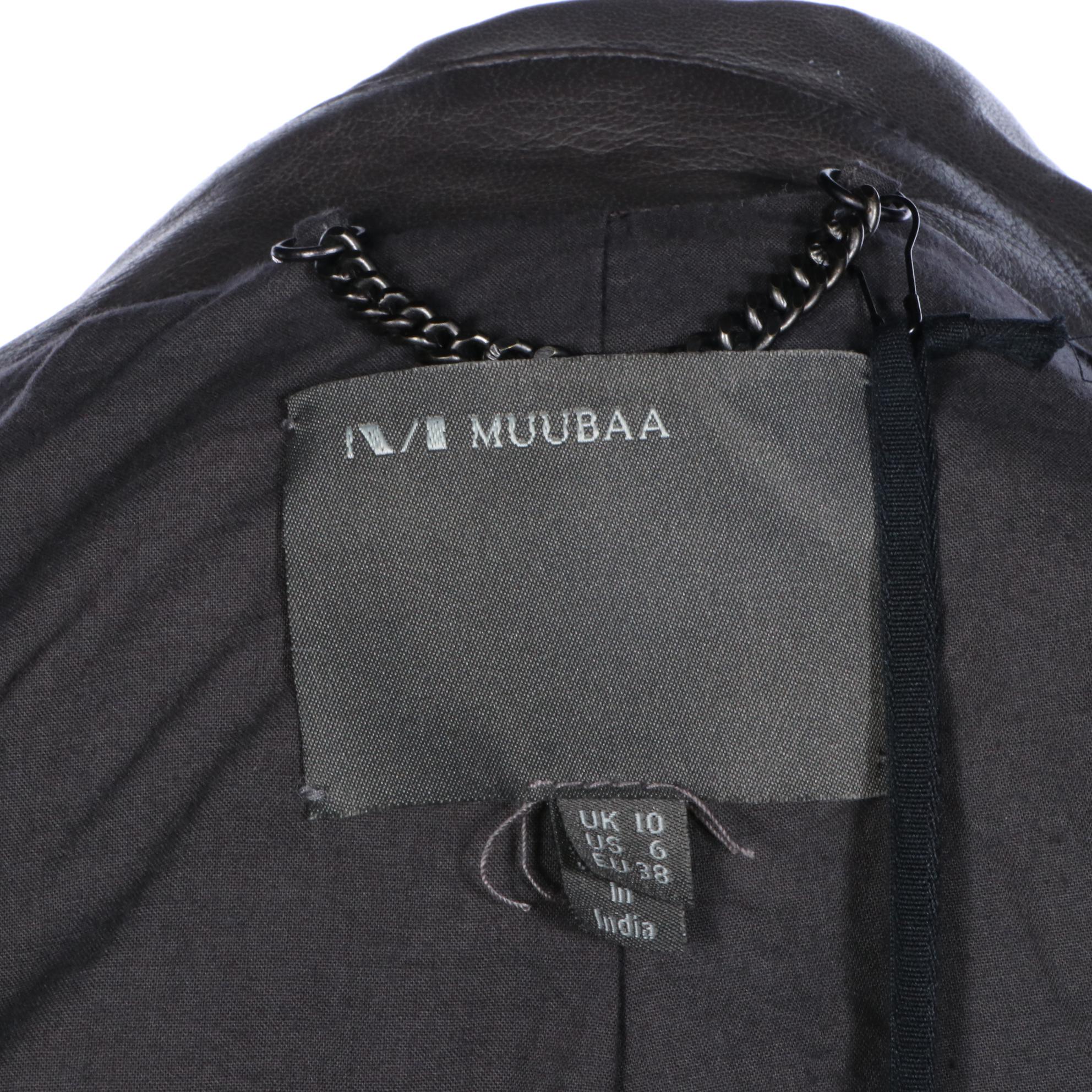 M Muubaa Lambskin Moto Jacket and Zara Woman Distressed Leather Jacket