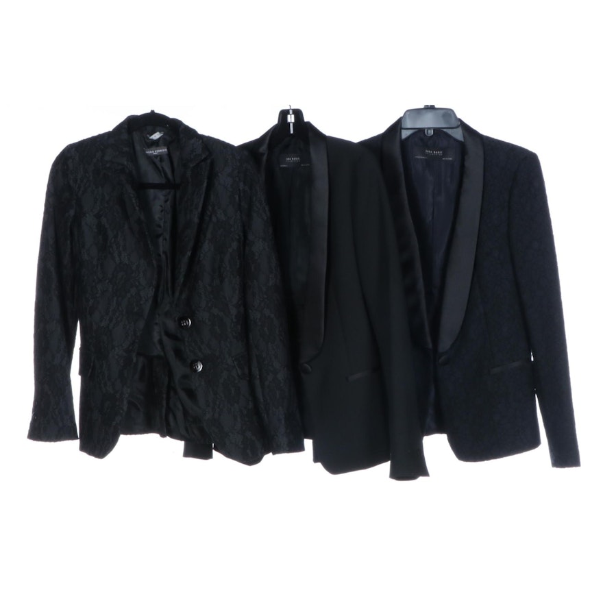 Sandro Ferrone Lace Jacket and Zara Basic Collection Tuxedo Jackets