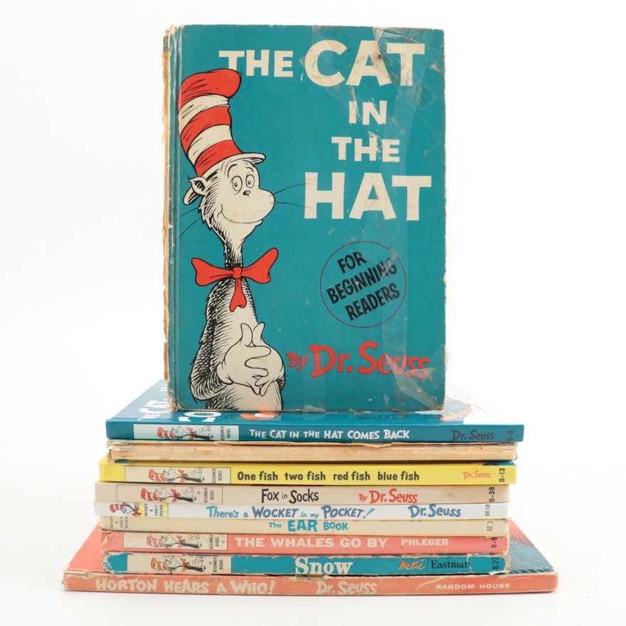 Illustrated "The Cat in the Hat" and More Children's Books, Mid to Late 20th C.