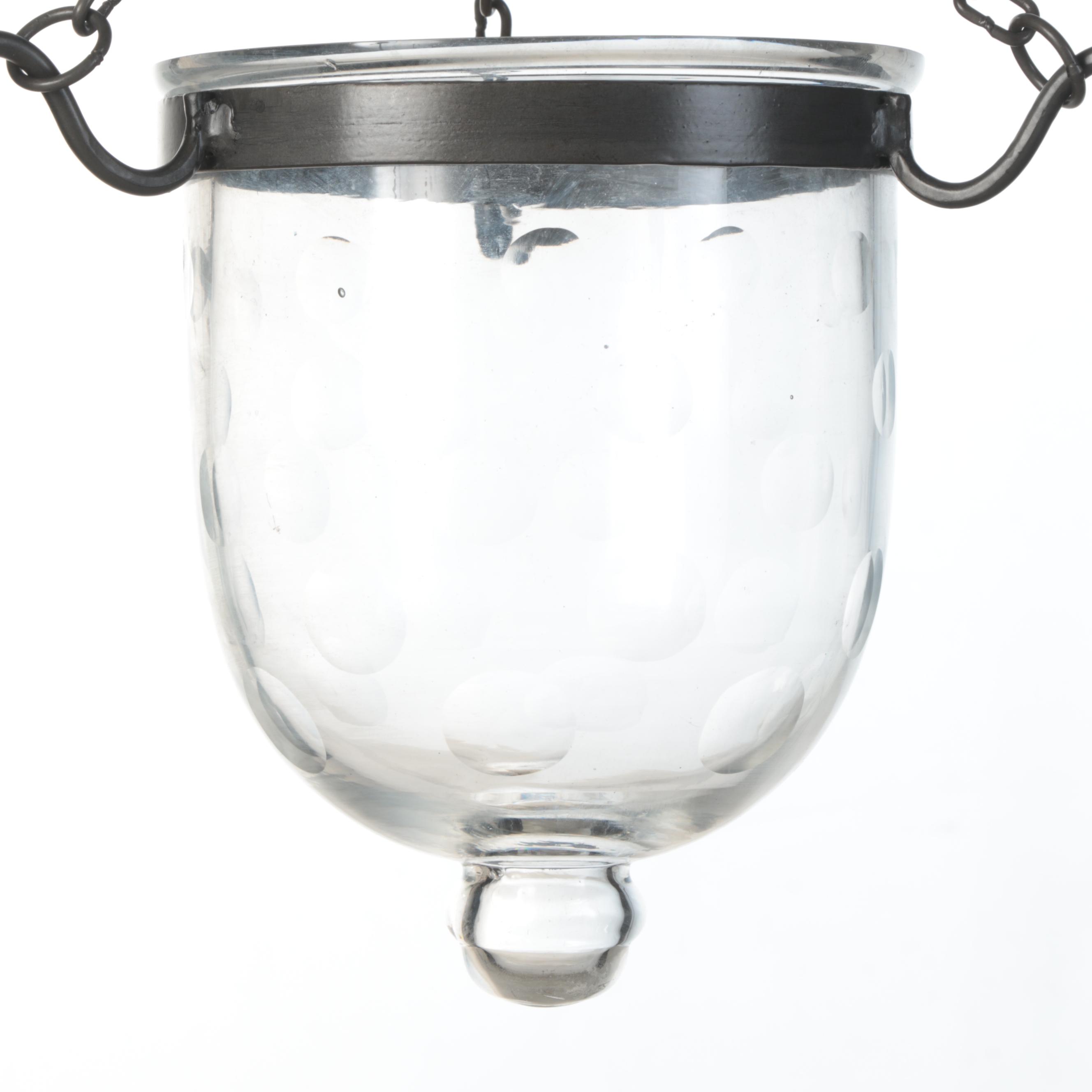 Glass Pillar Candle Pendant Light