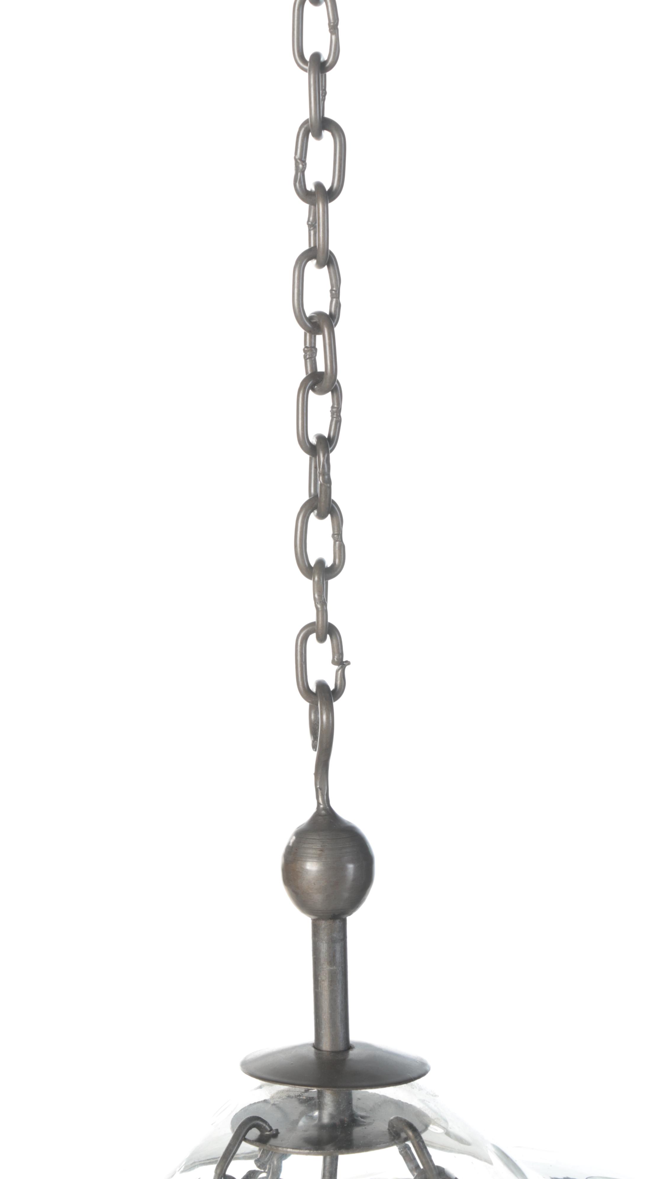 Glass Pillar Candle Pendant Light