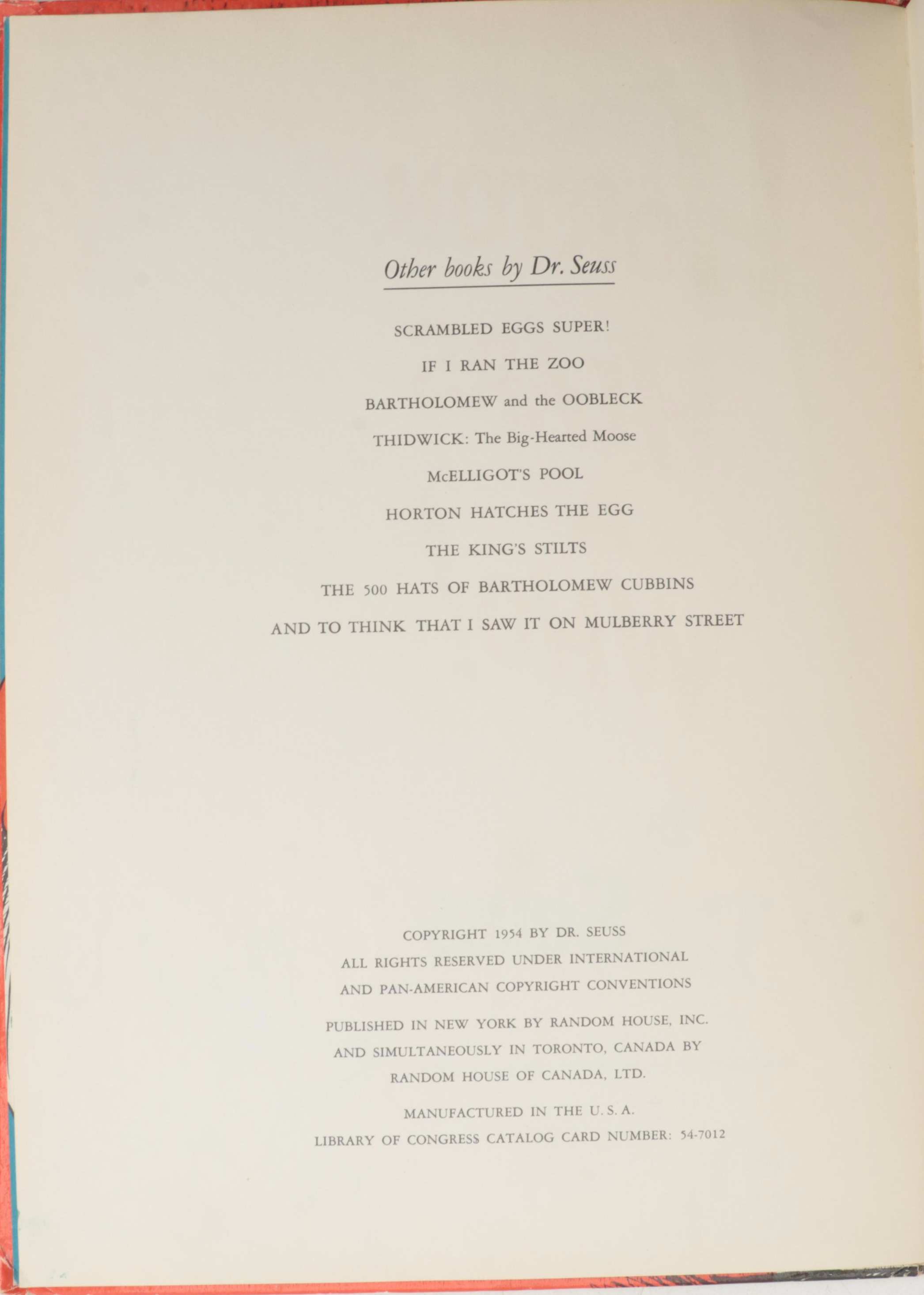 Illustrated "The Cat in the Hat" and More Children's Books, Mid to Late 20th C.