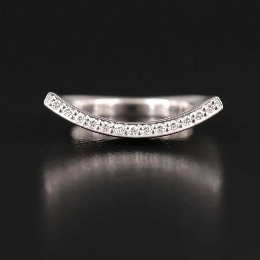 18K 0.16 CTW Diamond Contour Ring