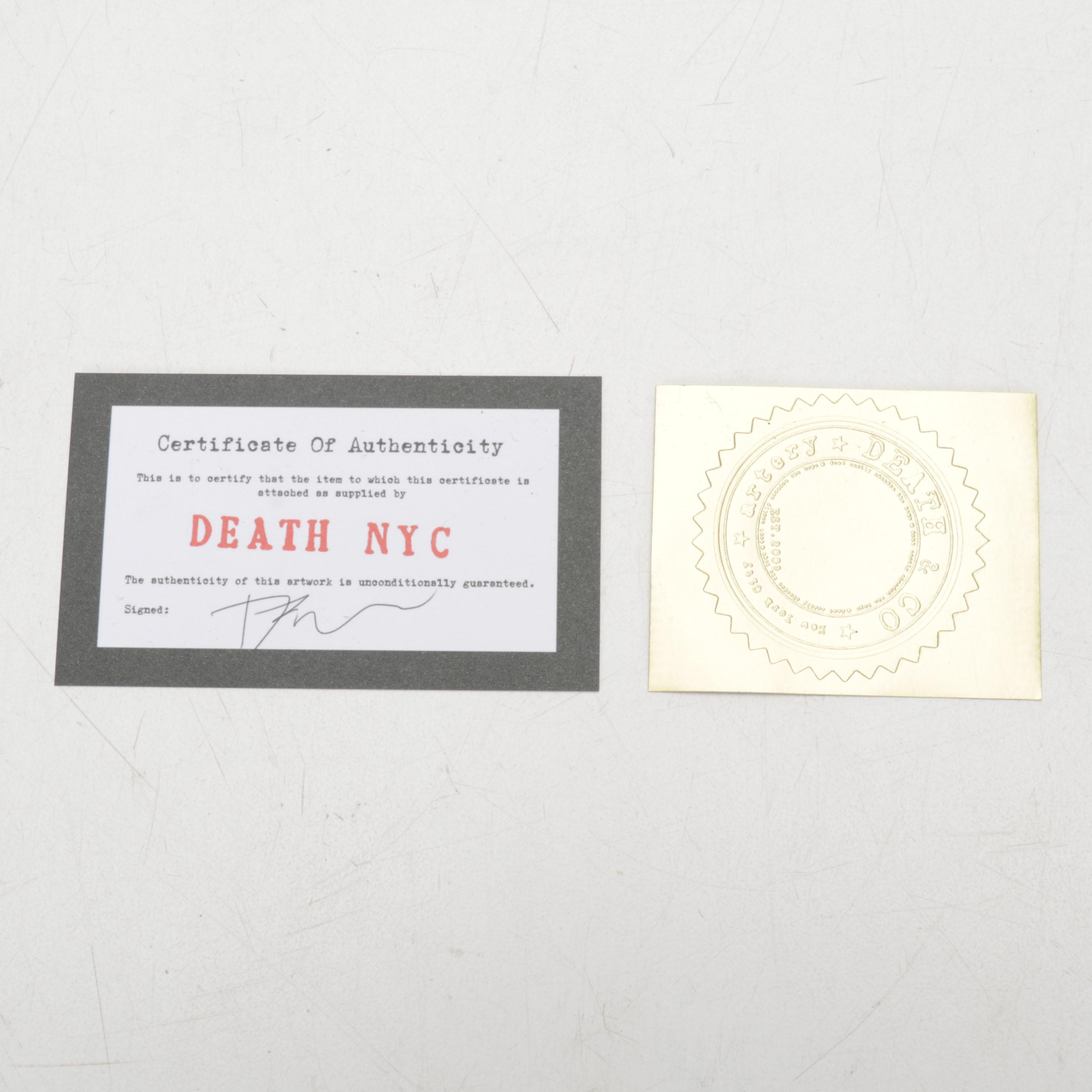 Death NYC Banksy Homage Graphic Print on Banknote, 2020