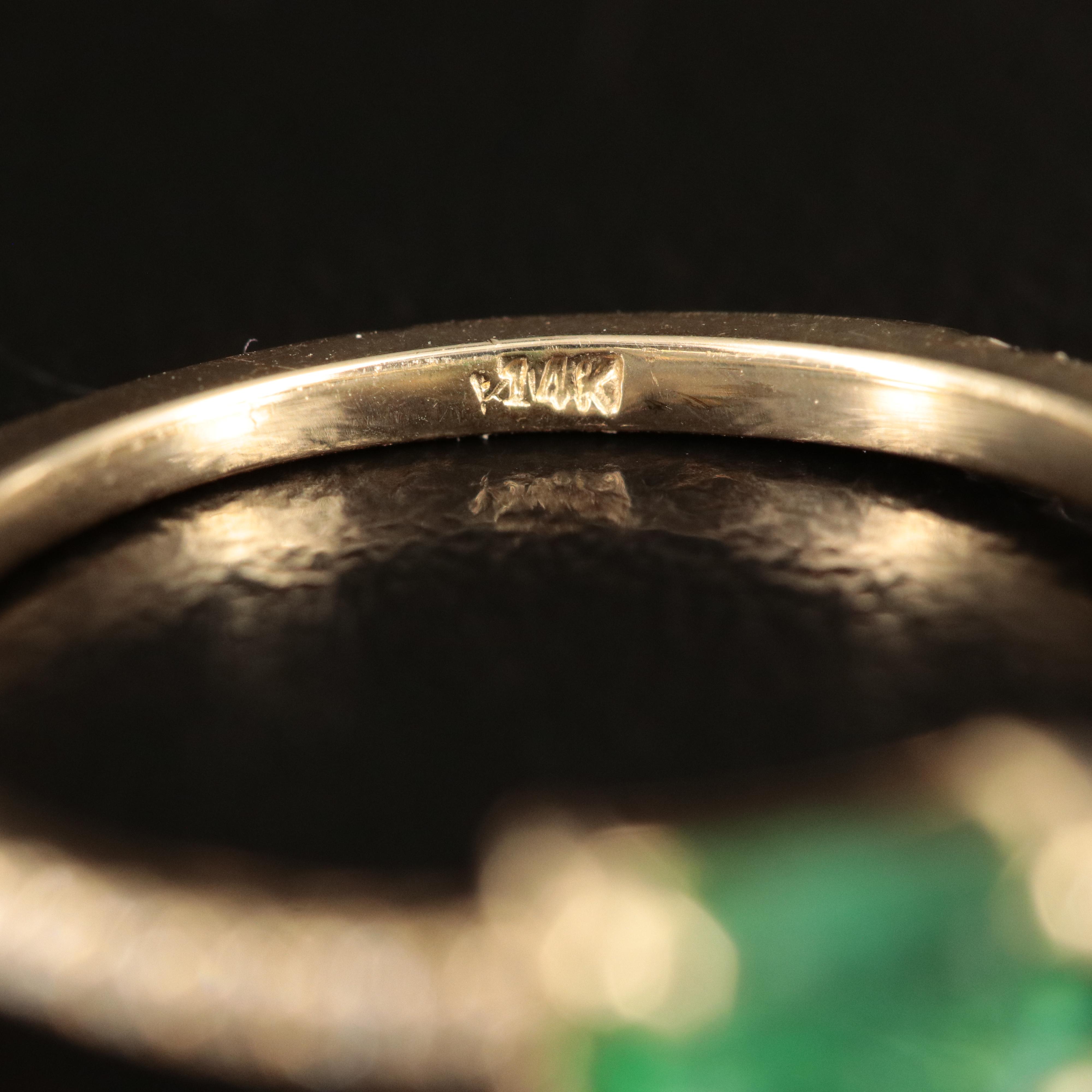 14K Emerald and Diamond Ring
