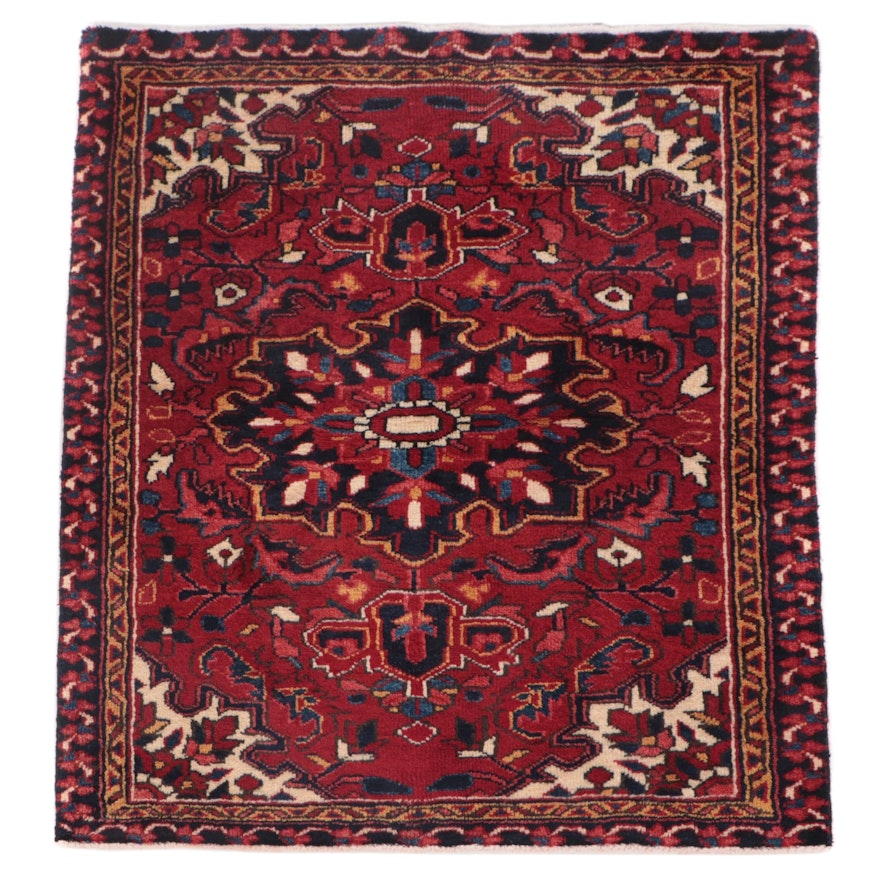 3'4 x 4'1 Hand-Knotted Persian Heriz Accent Rug