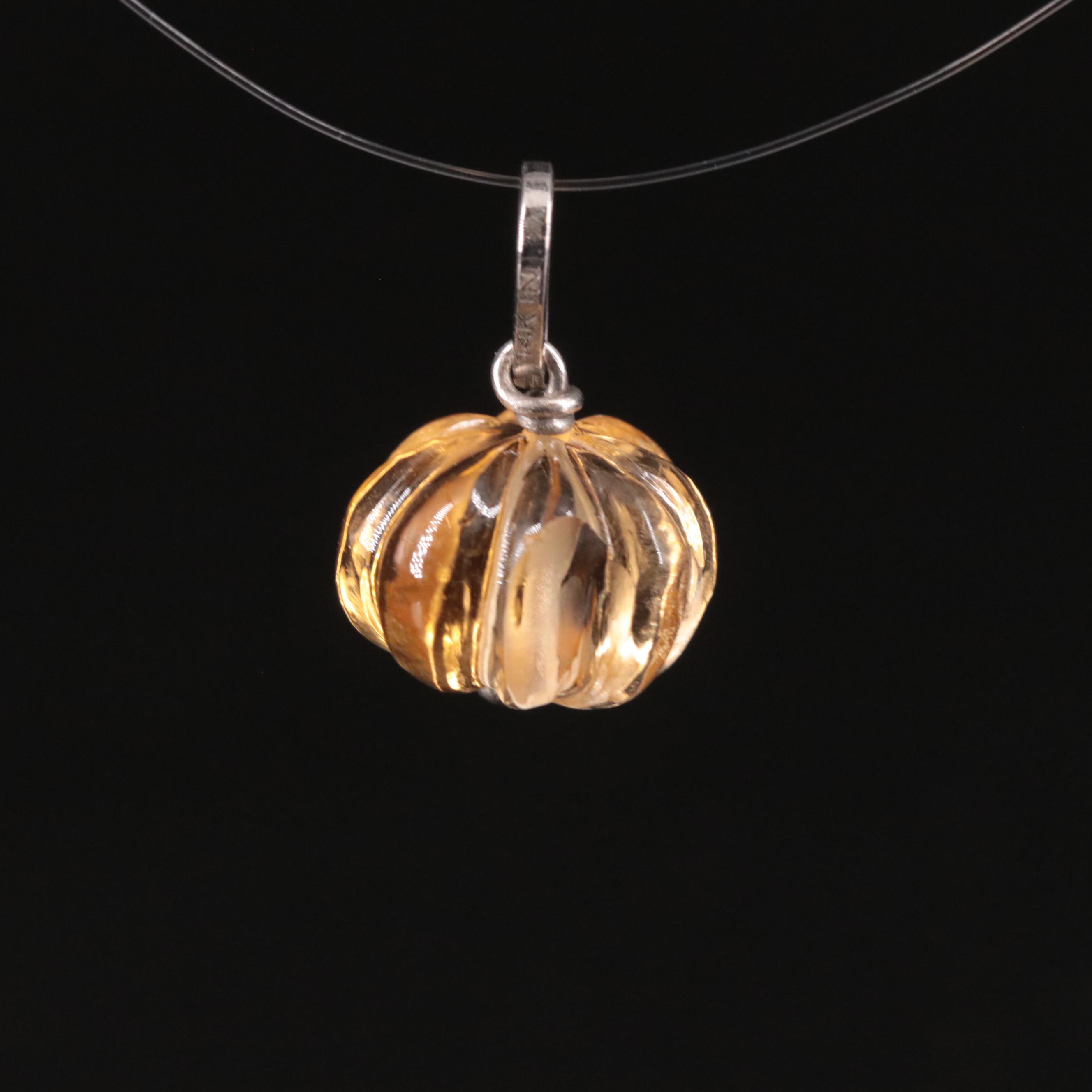14K Citrine Pendant