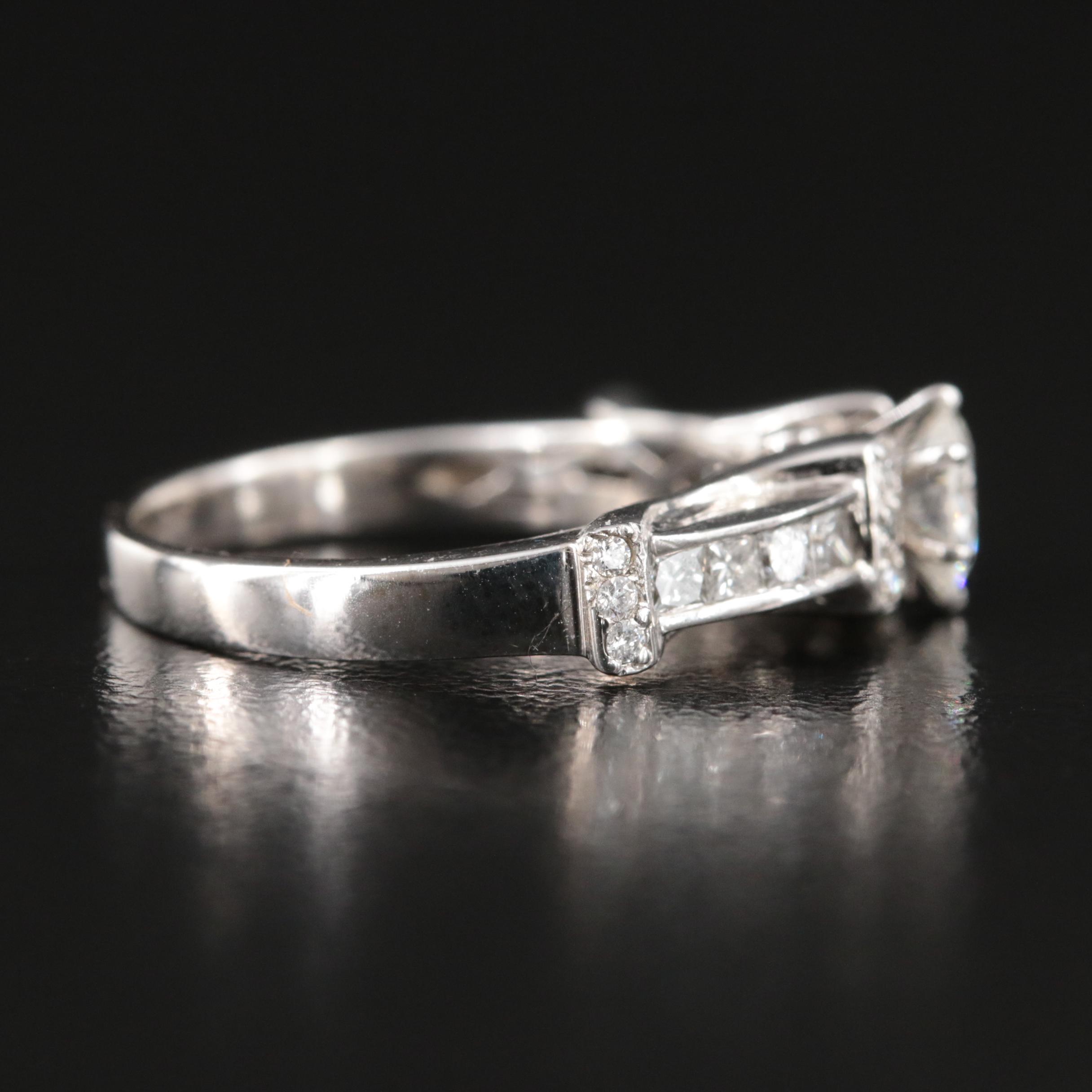 14K 0.94 CTW Diamond Ring with Online Digital GIA Report