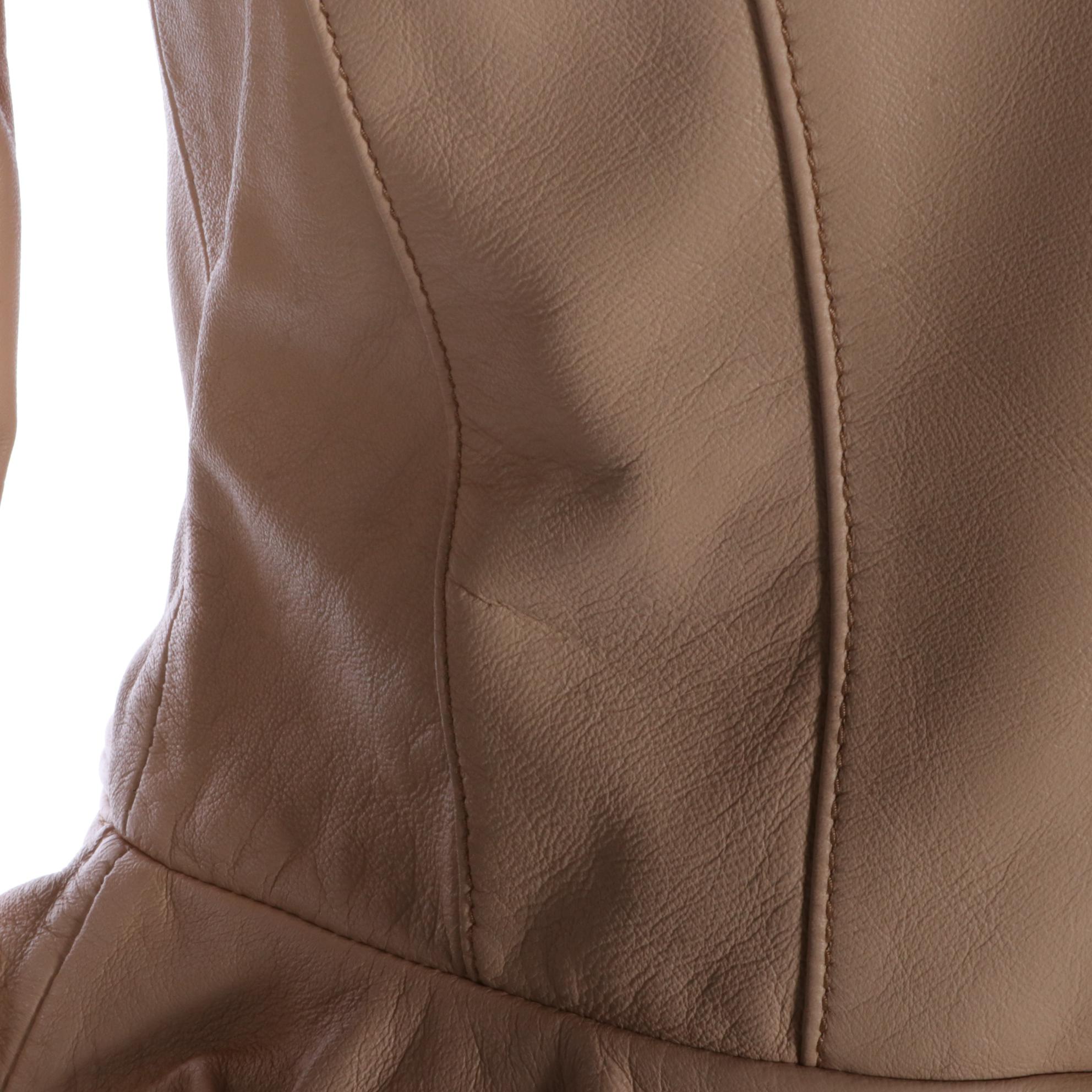 Zara Leather and Faux Leather Zipper-Front Jackets