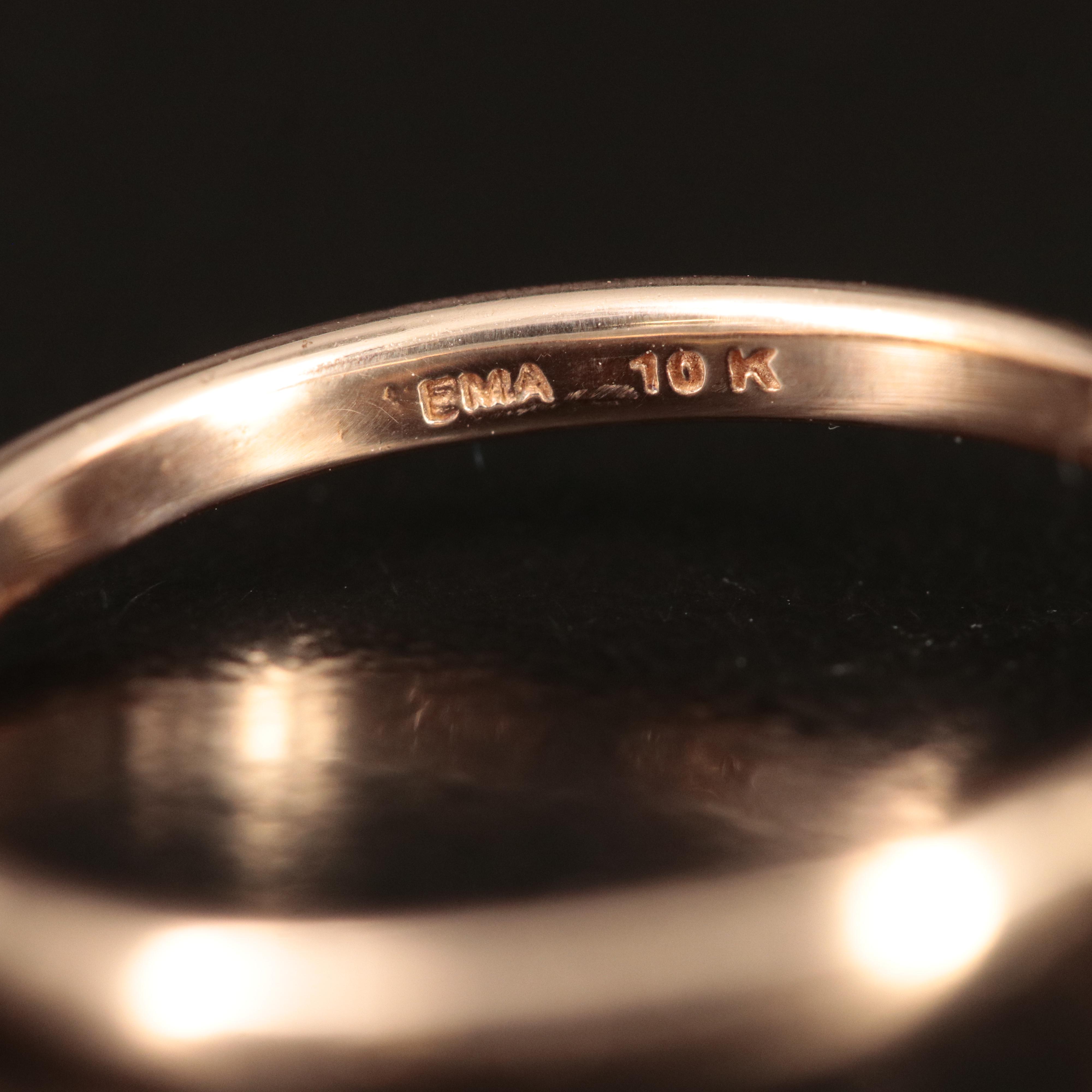 10K Rose Gold Smoky Quartz Bezel Set Solitaire Ring