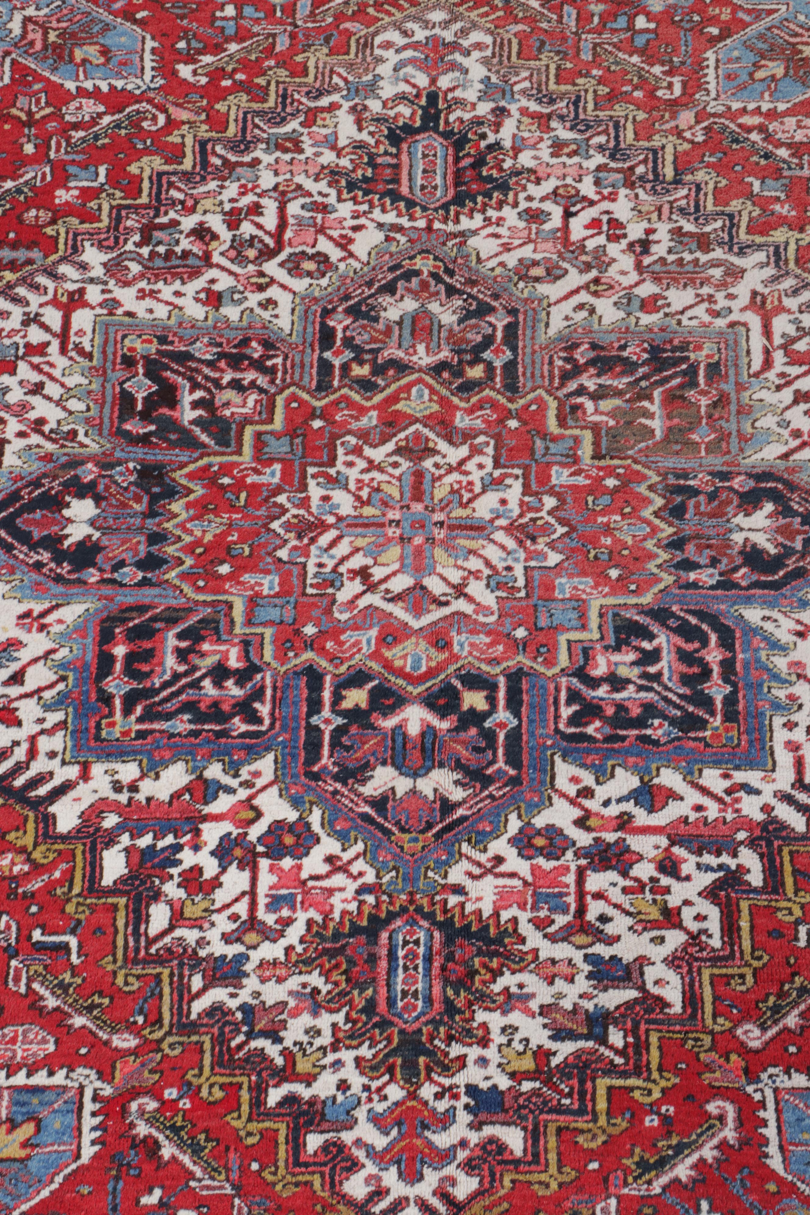 6'10 x 9'6 Hand-Knotted Persian Heriz Area Rug