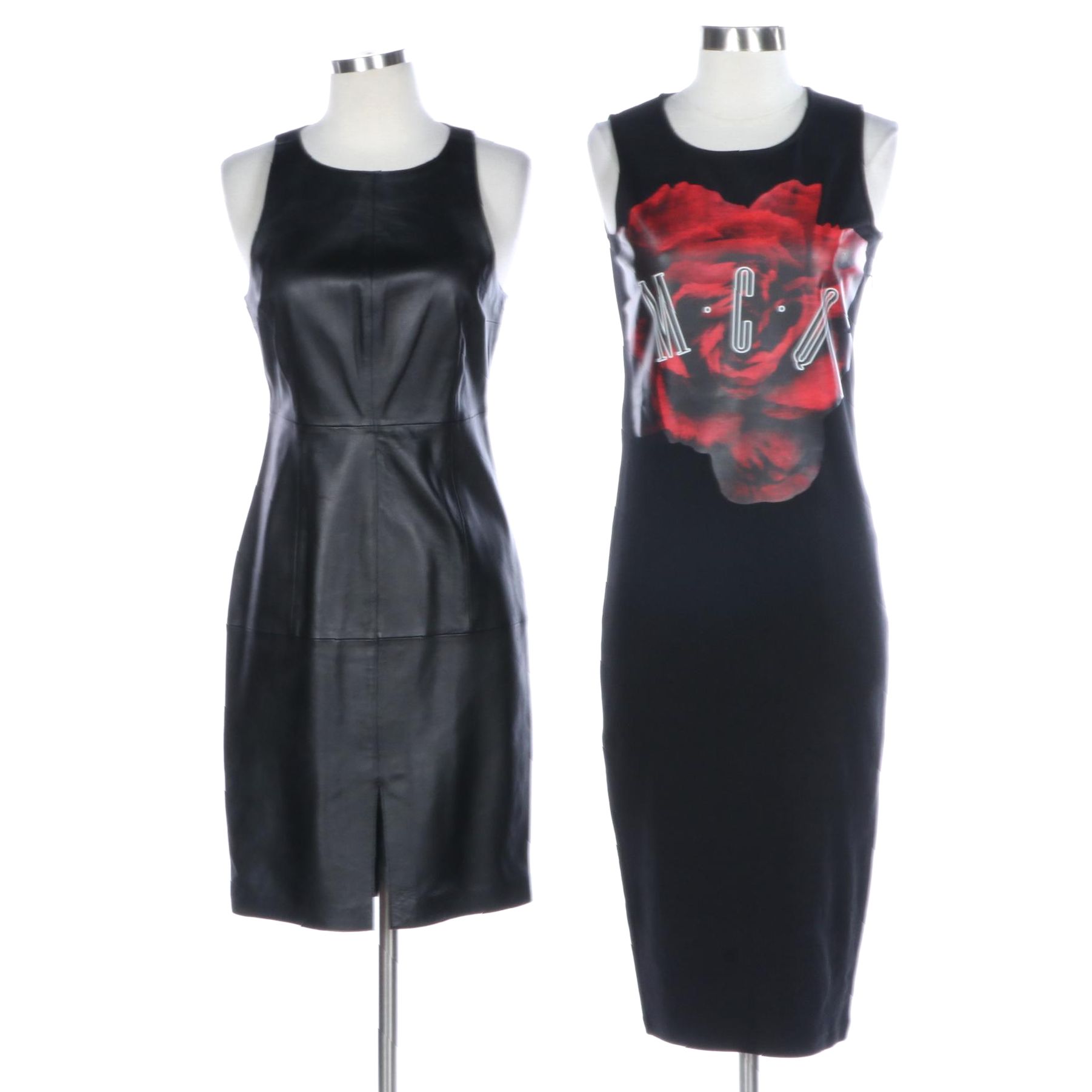 McQ Alexander McQueen and Susan Monaco Sleeveless Sheath Dresses