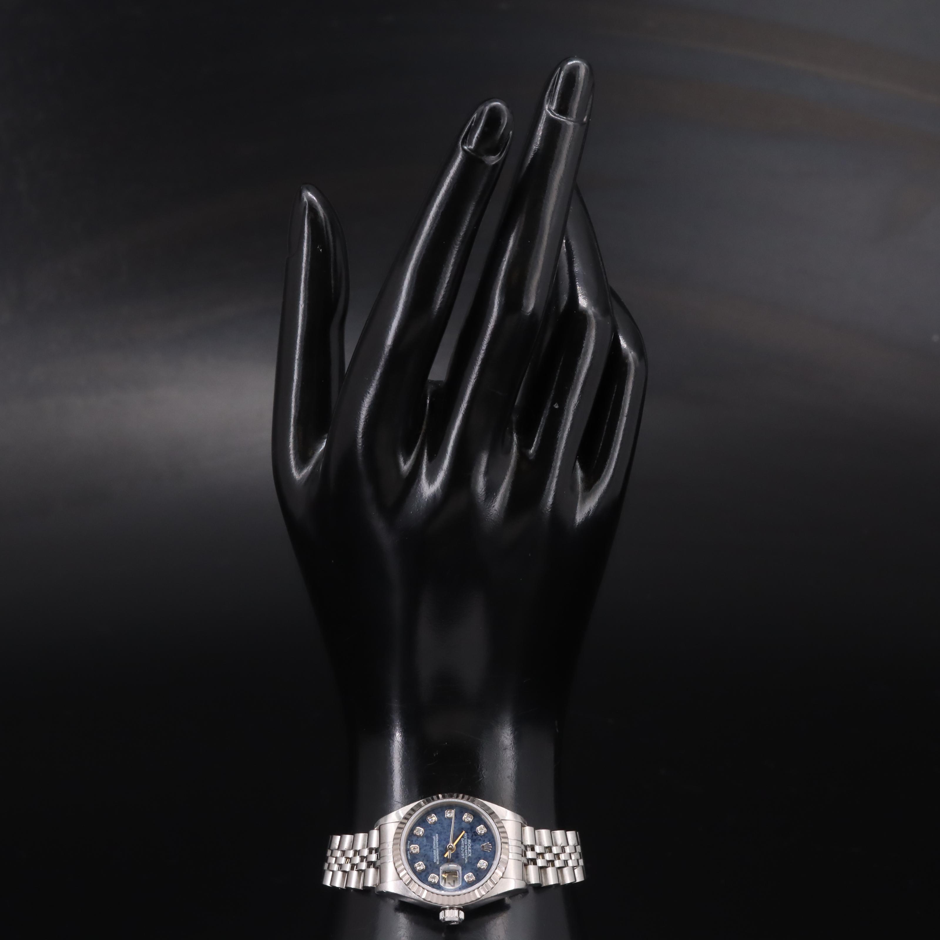 2000 Rolex Oyster Perpetual Datejust Diamond Dial Watch