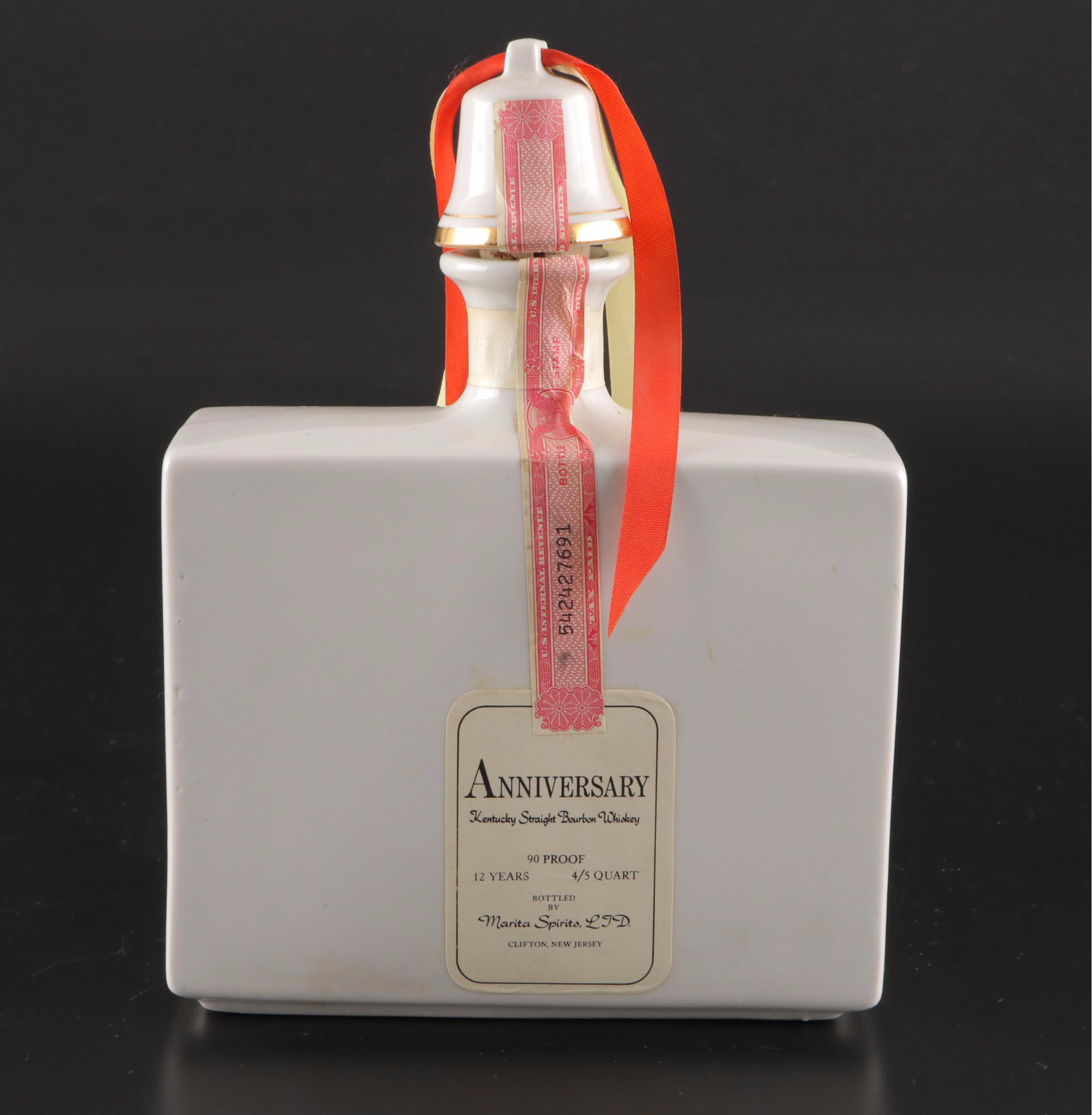 Liverpool Porcelain and Other Porcelain Holiday Decanter, Late 20th Century