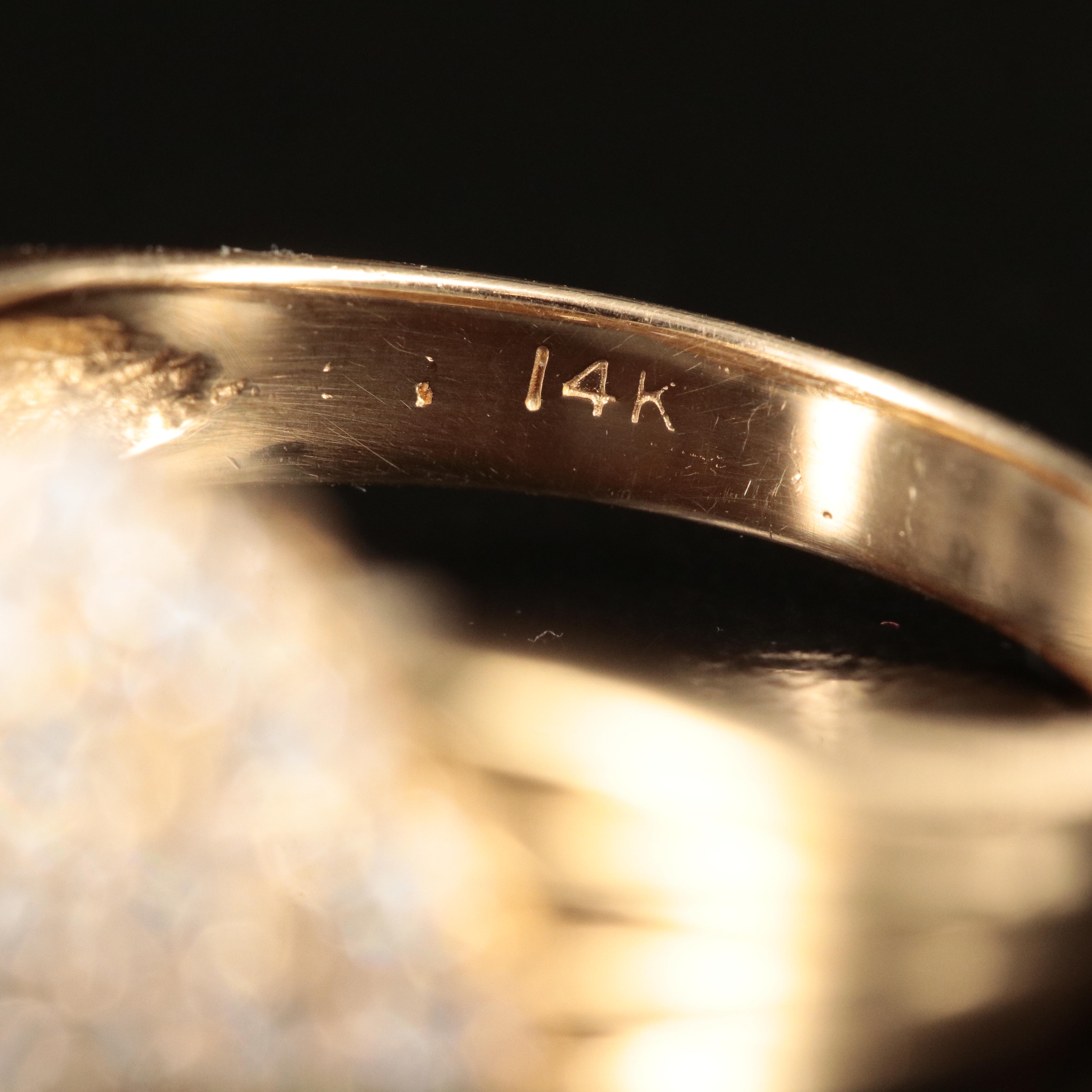 14K 1.00 CTW Diamond Wave Ring