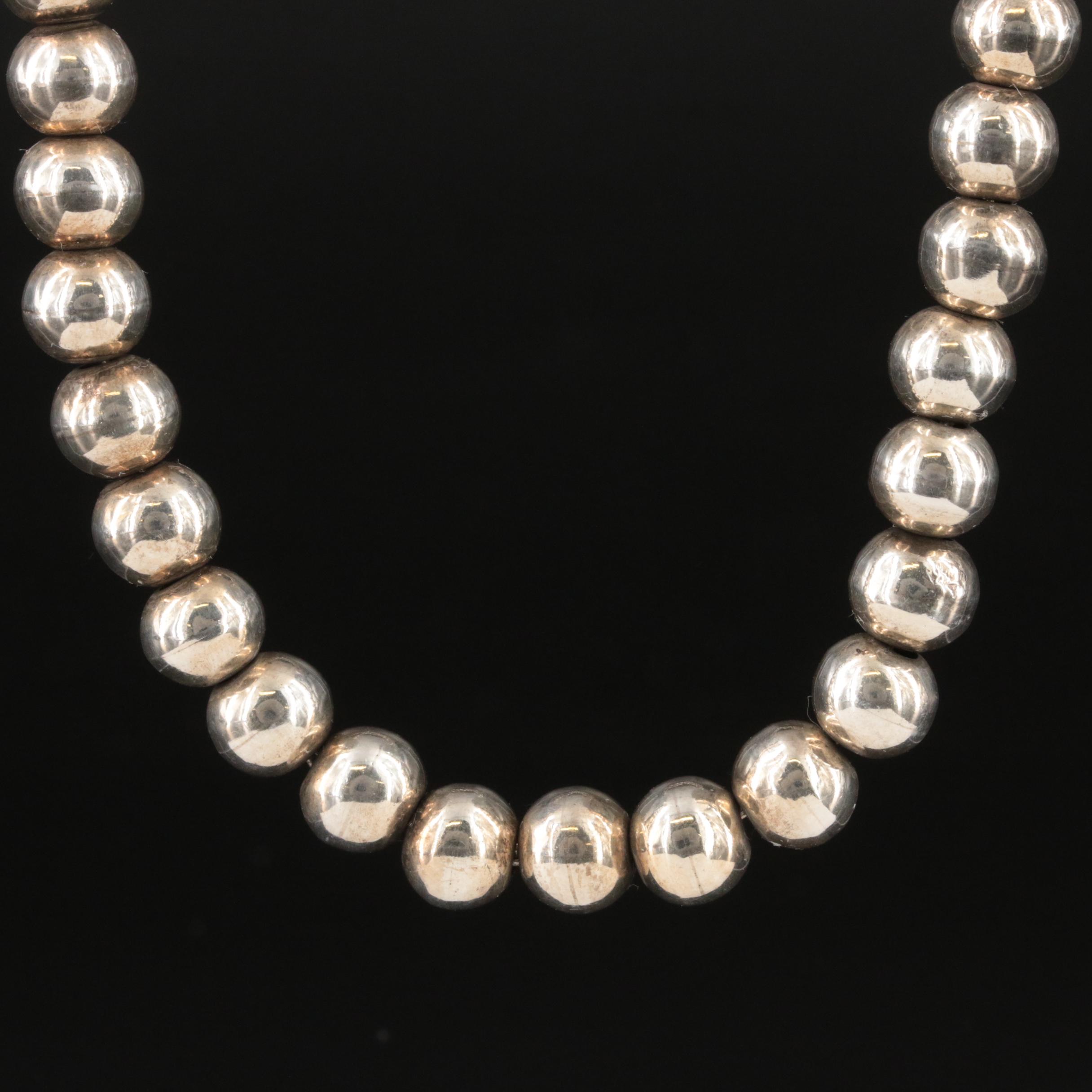 Sterling Beaded Necklace