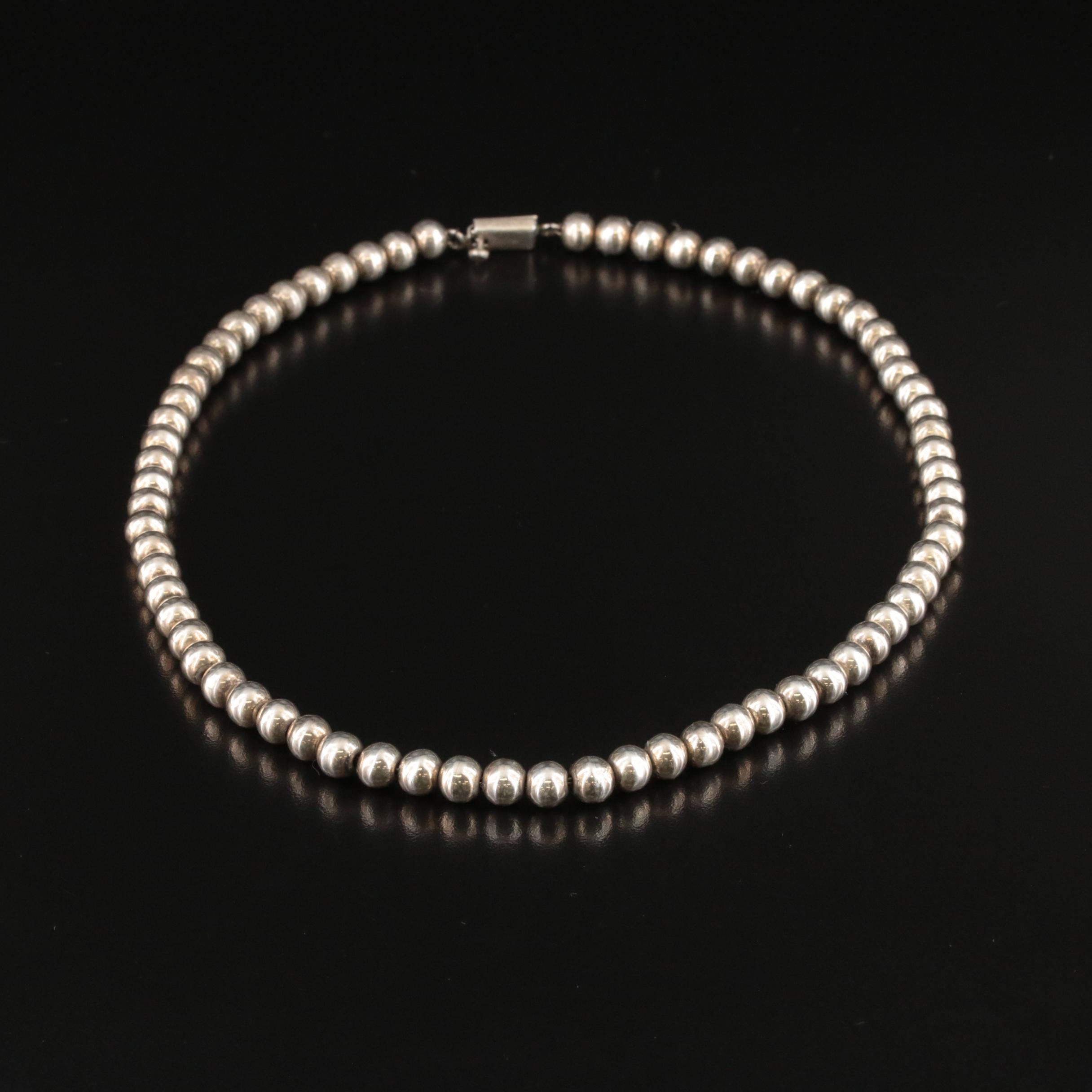 Sterling Beaded Necklace