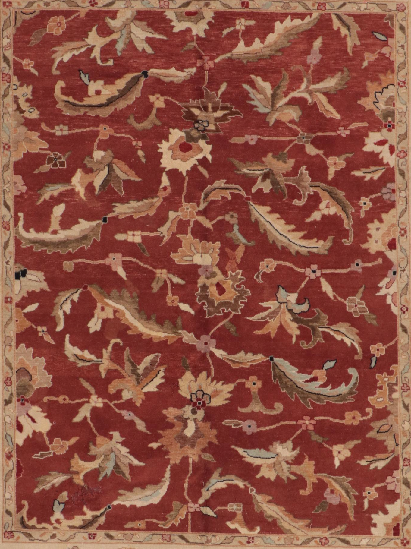7'10 x 9'11 Hand-Knotted Indian Agra Area Rug