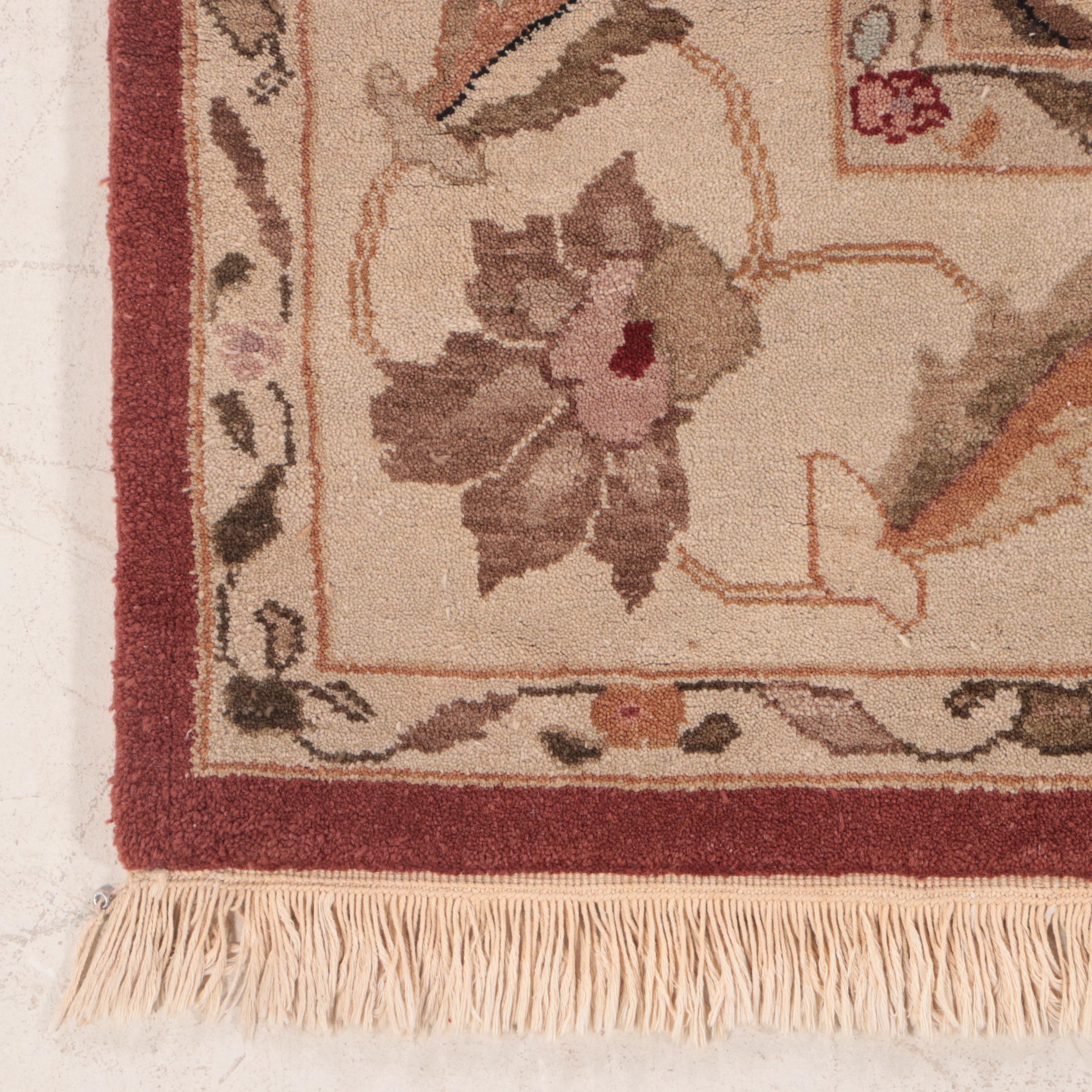 7'10 x 9'11 Hand-Knotted Indian Agra Area Rug