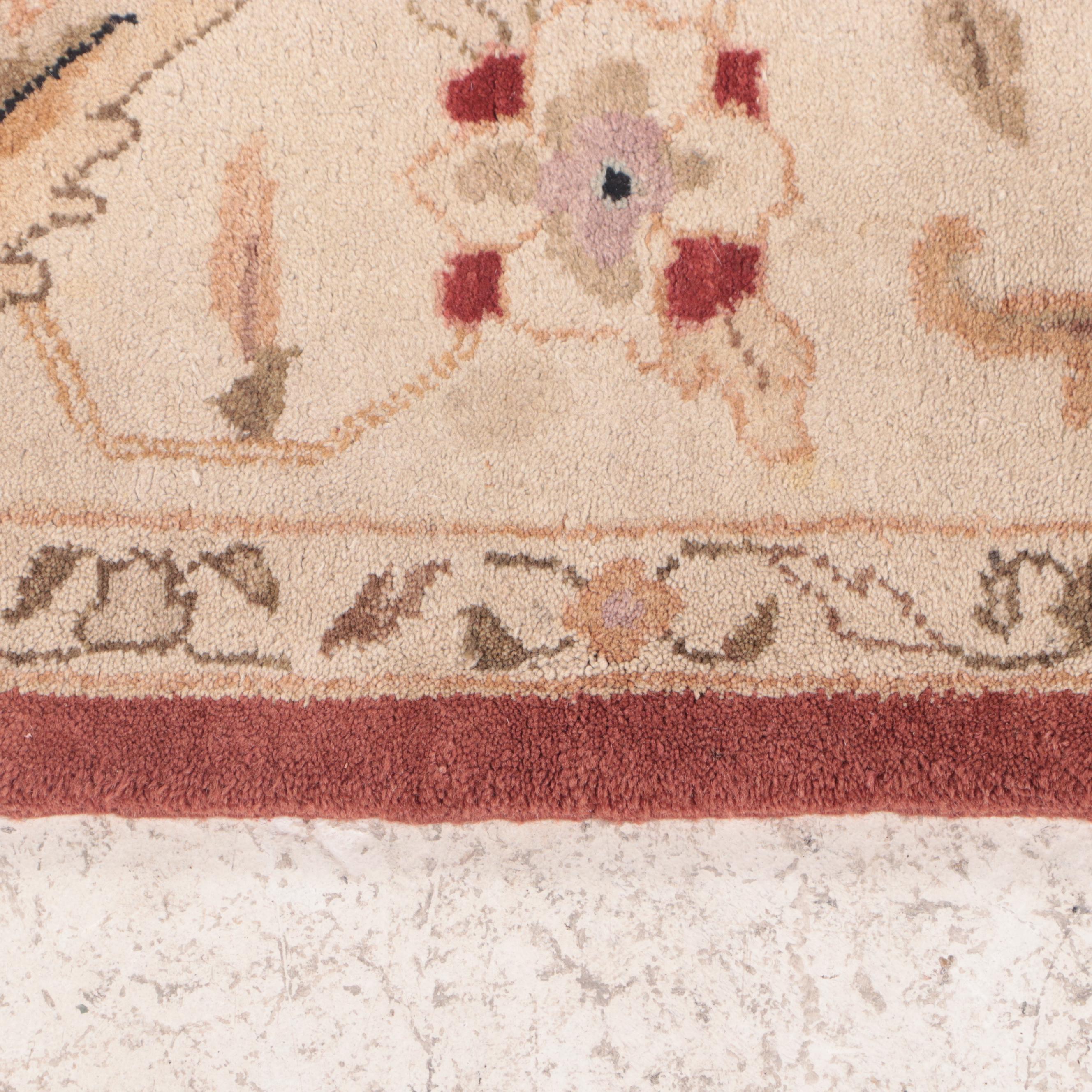 7'10 x 9'11 Hand-Knotted Indian Agra Area Rug