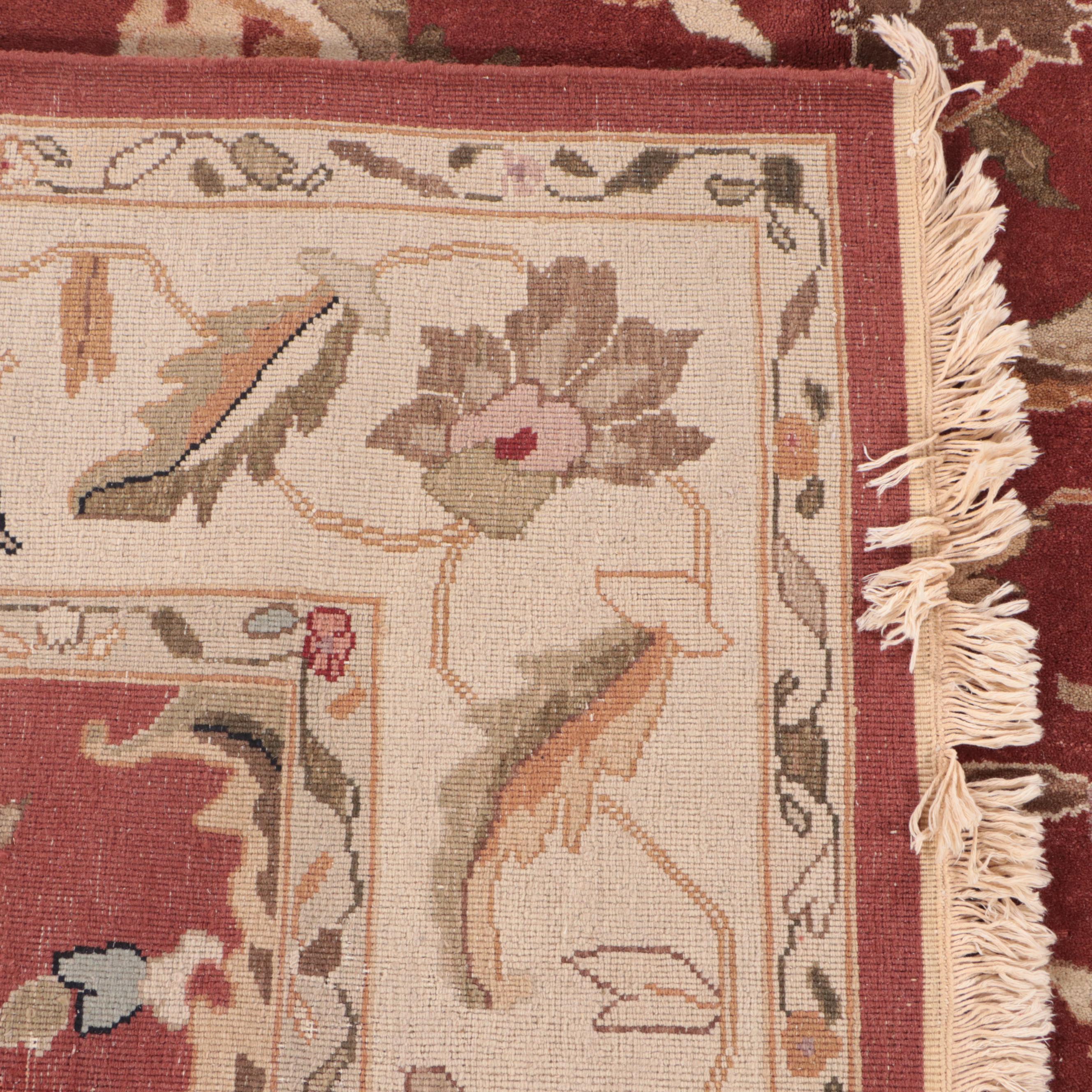 7'10 x 9'11 Hand-Knotted Indian Agra Area Rug