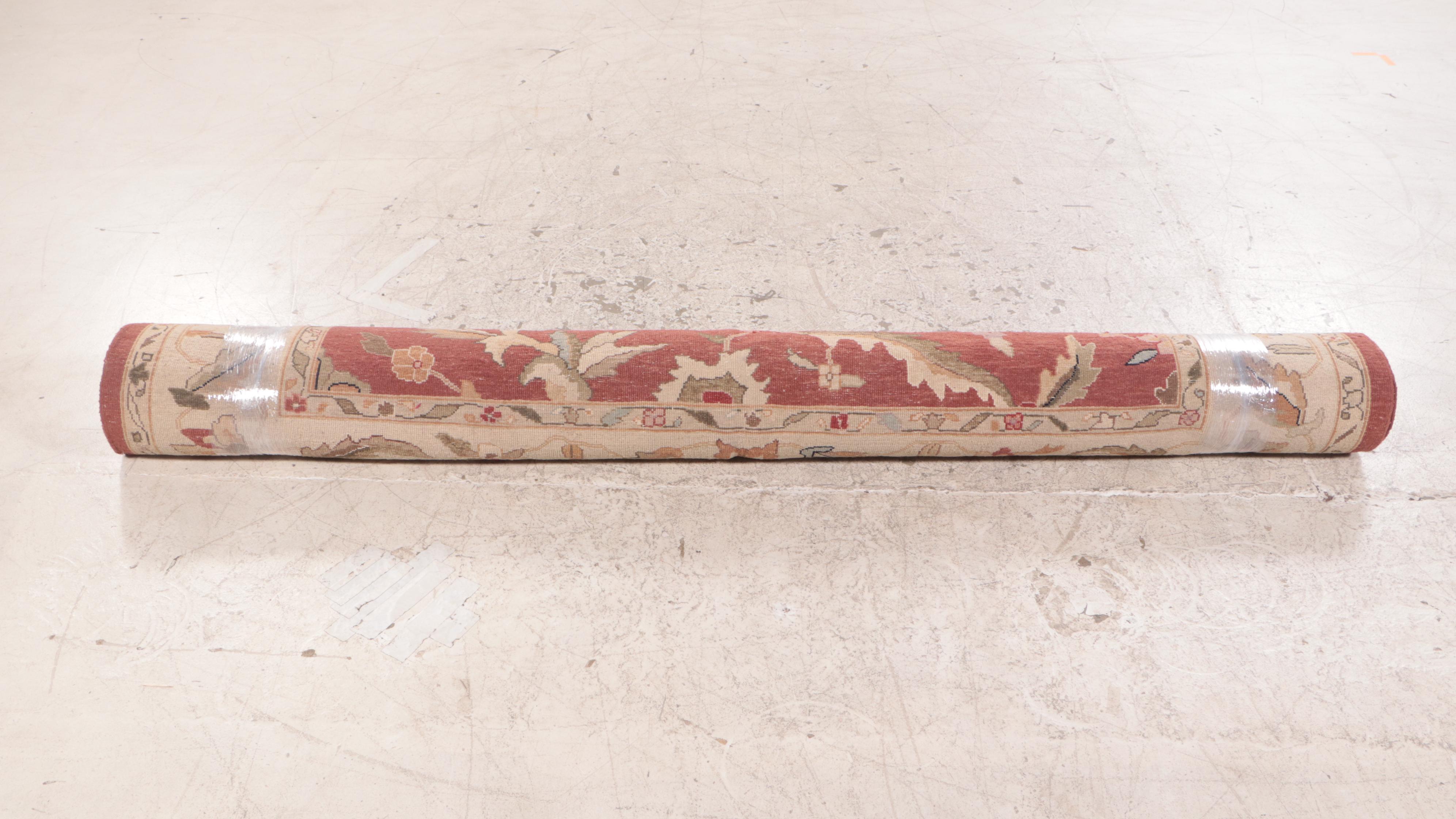 7'10 x 9'11 Hand-Knotted Indian Agra Area Rug