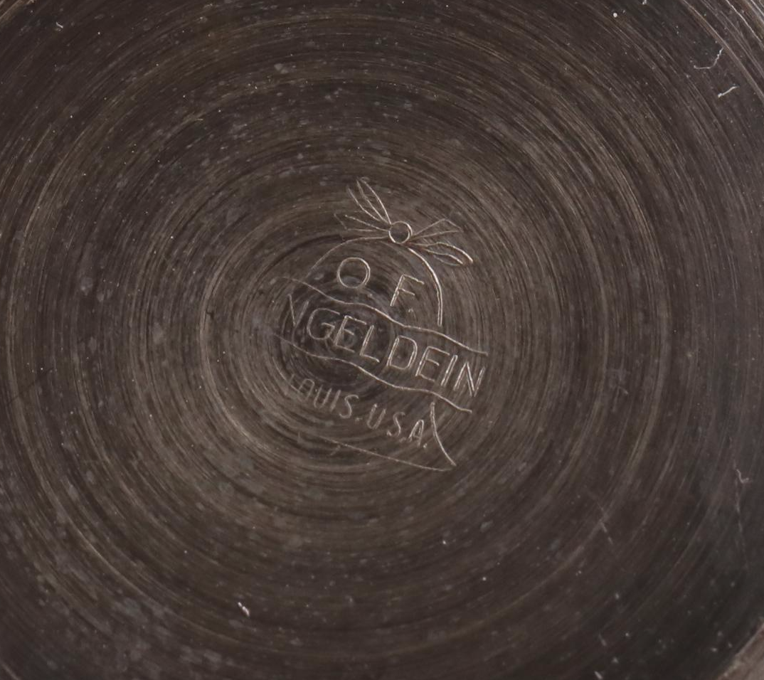 Hammered Silver Plate Footed Bowl with Other Table Accessories and Bell