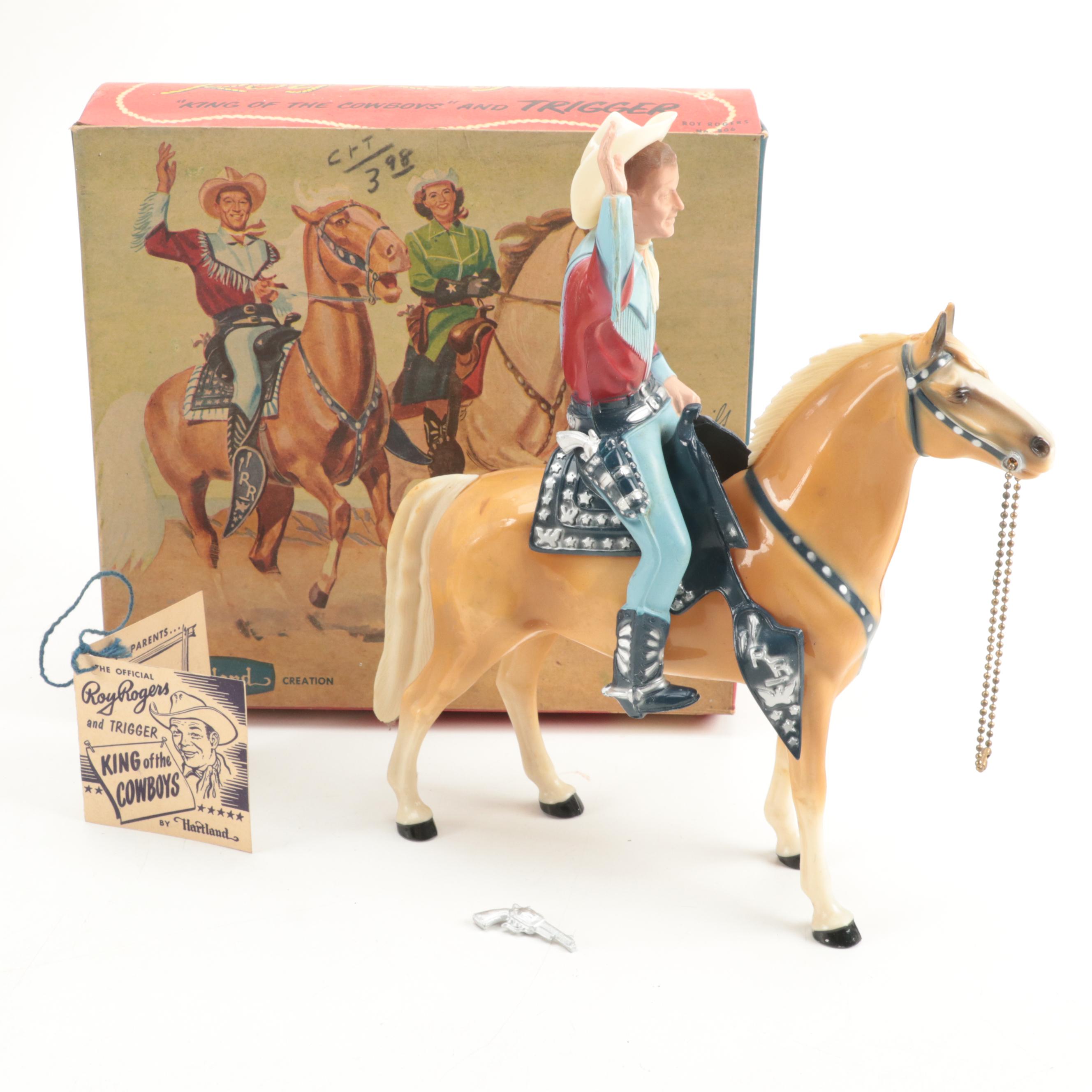 Hartland Roy Rogers and Trigger with Other Plastic Western Toys