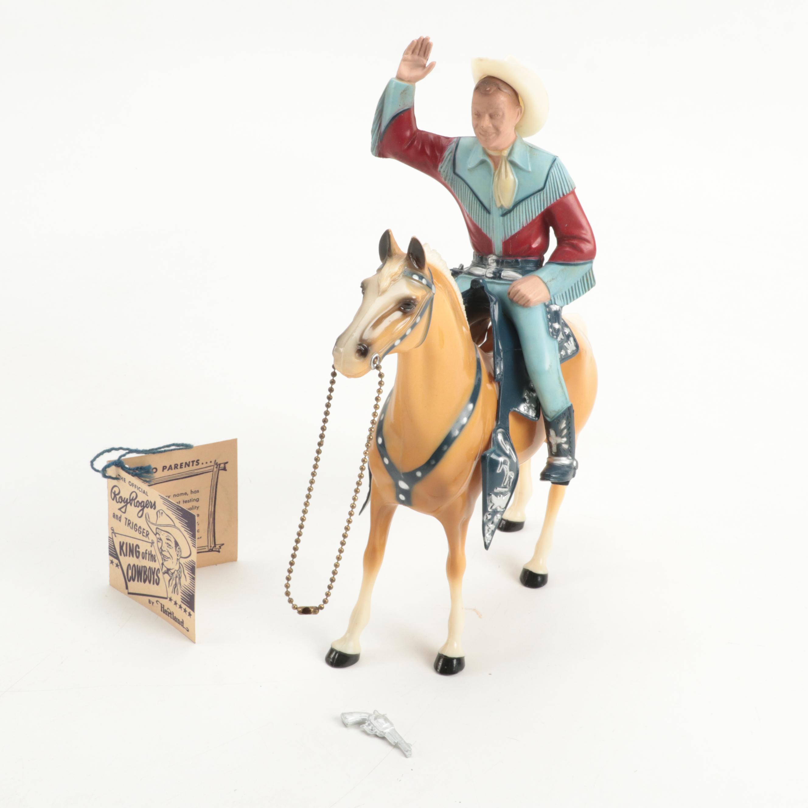 Hartland Roy Rogers and Trigger with Other Plastic Western Toys