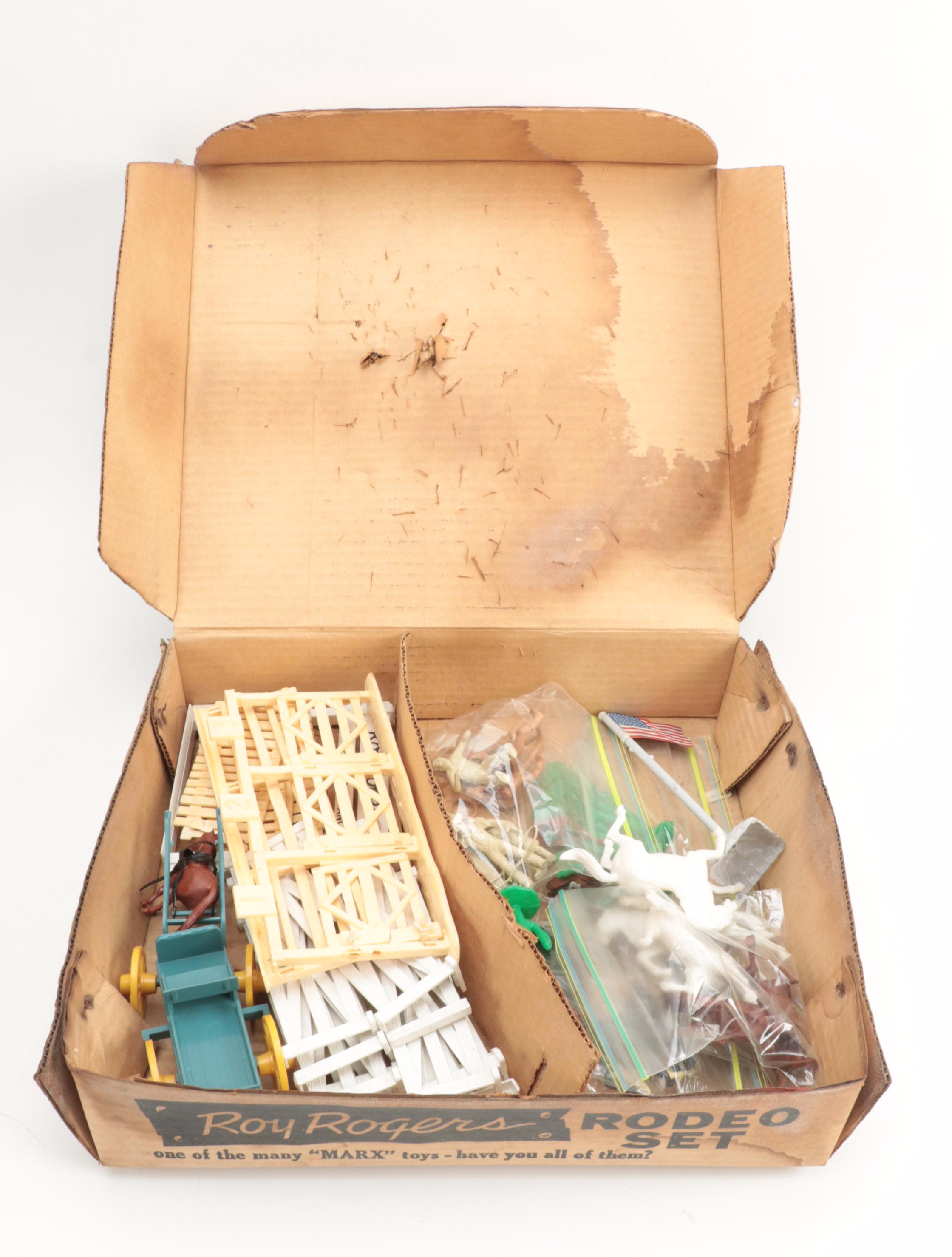 Hartland Roy Rogers and Trigger with Other Plastic Western Toys