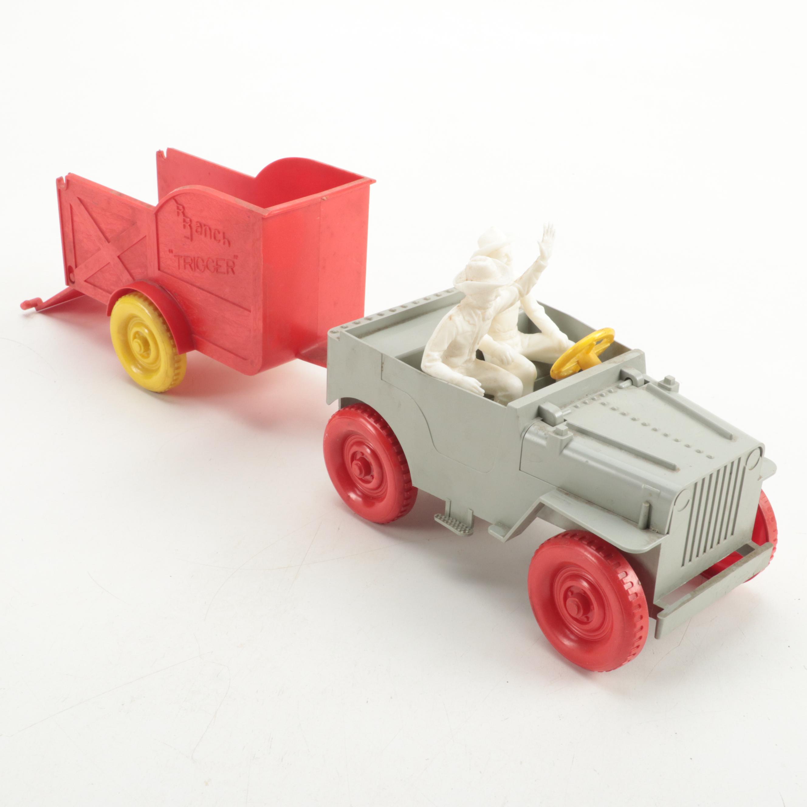 Hartland Roy Rogers and Trigger with Other Plastic Western Toys