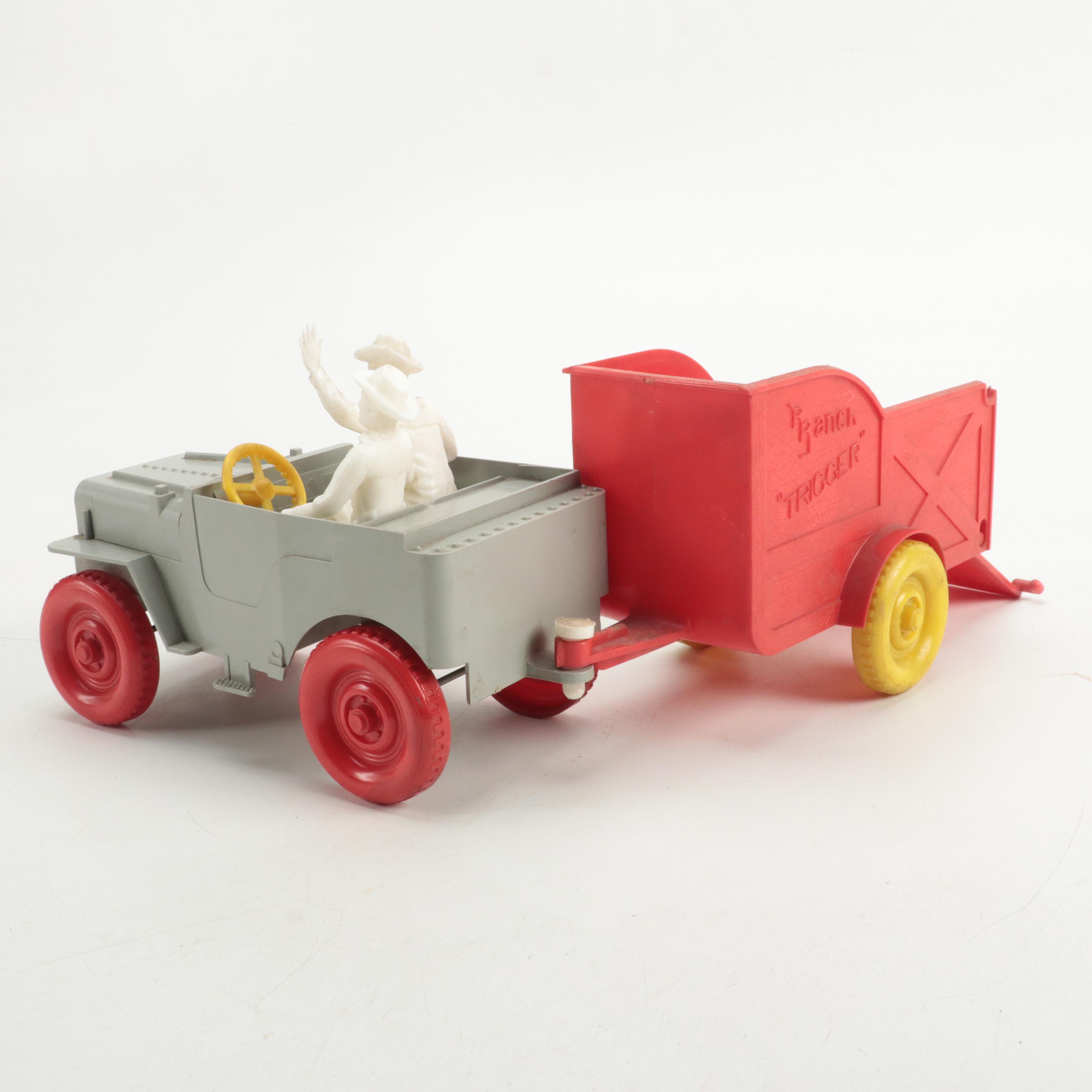 Hartland Roy Rogers and Trigger with Other Plastic Western Toys