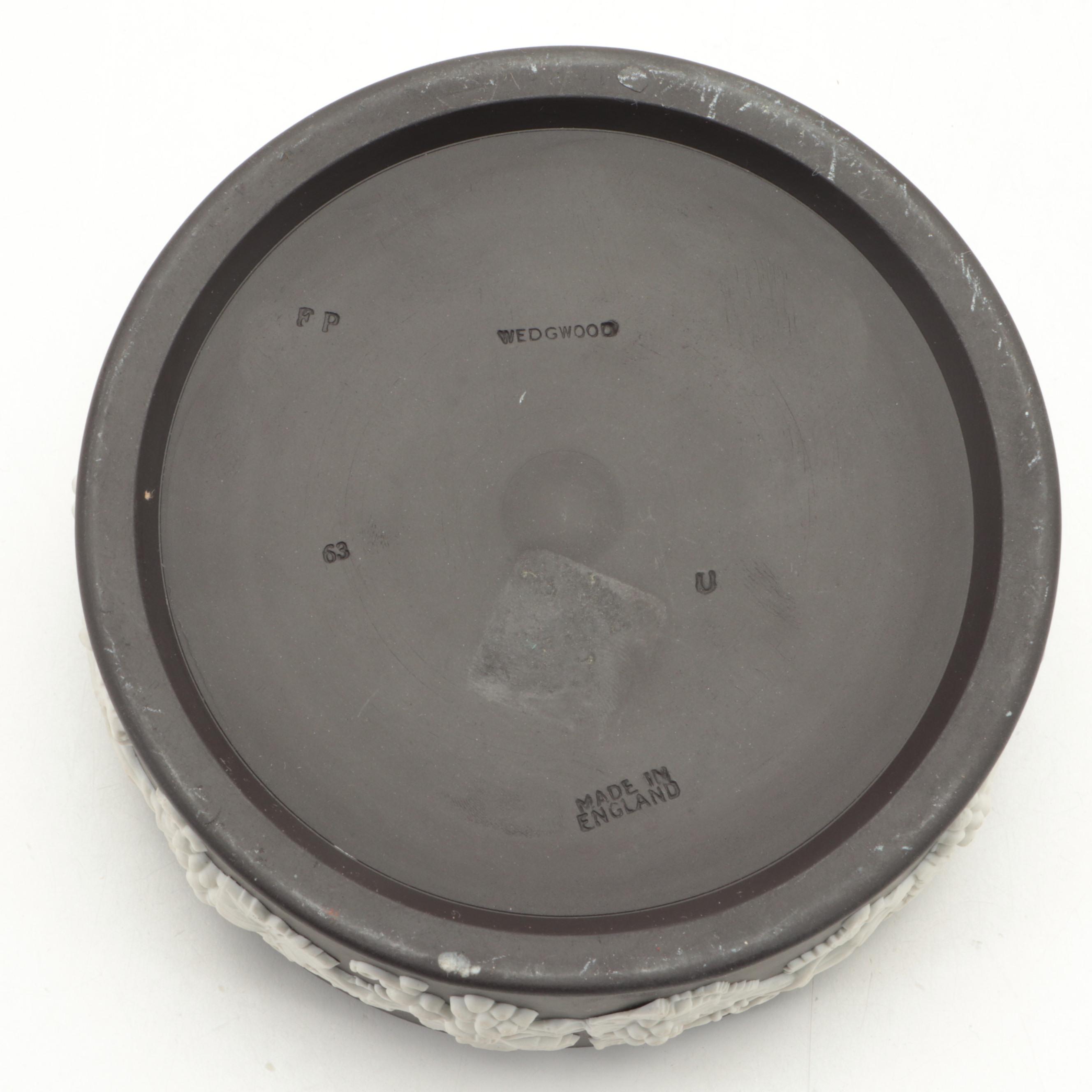 Wedgwood Cream on Black Jasperware Lidded Boxes and More Décor