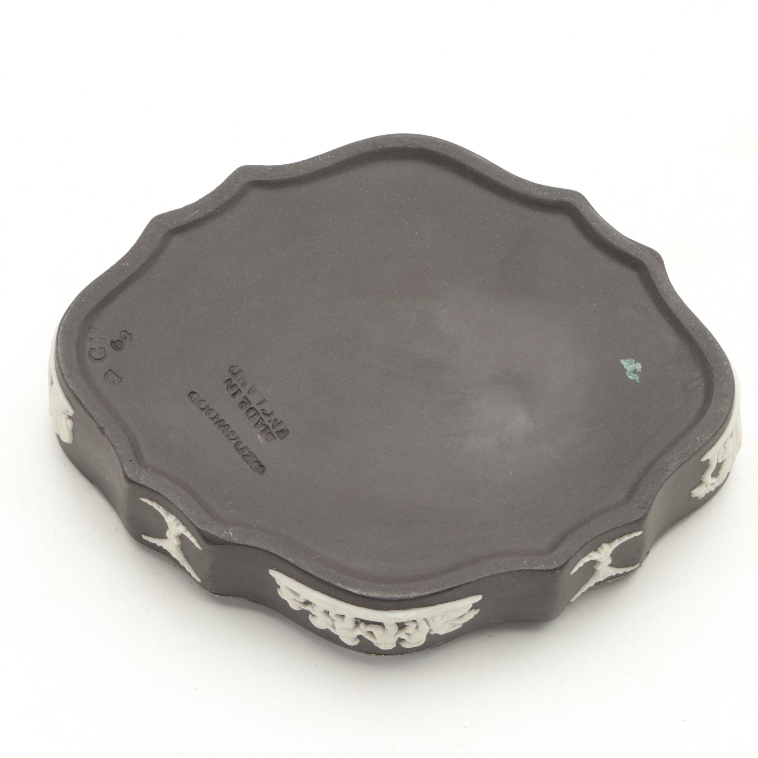 Wedgwood Cream on Black Jasperware Lidded Boxes and More Décor