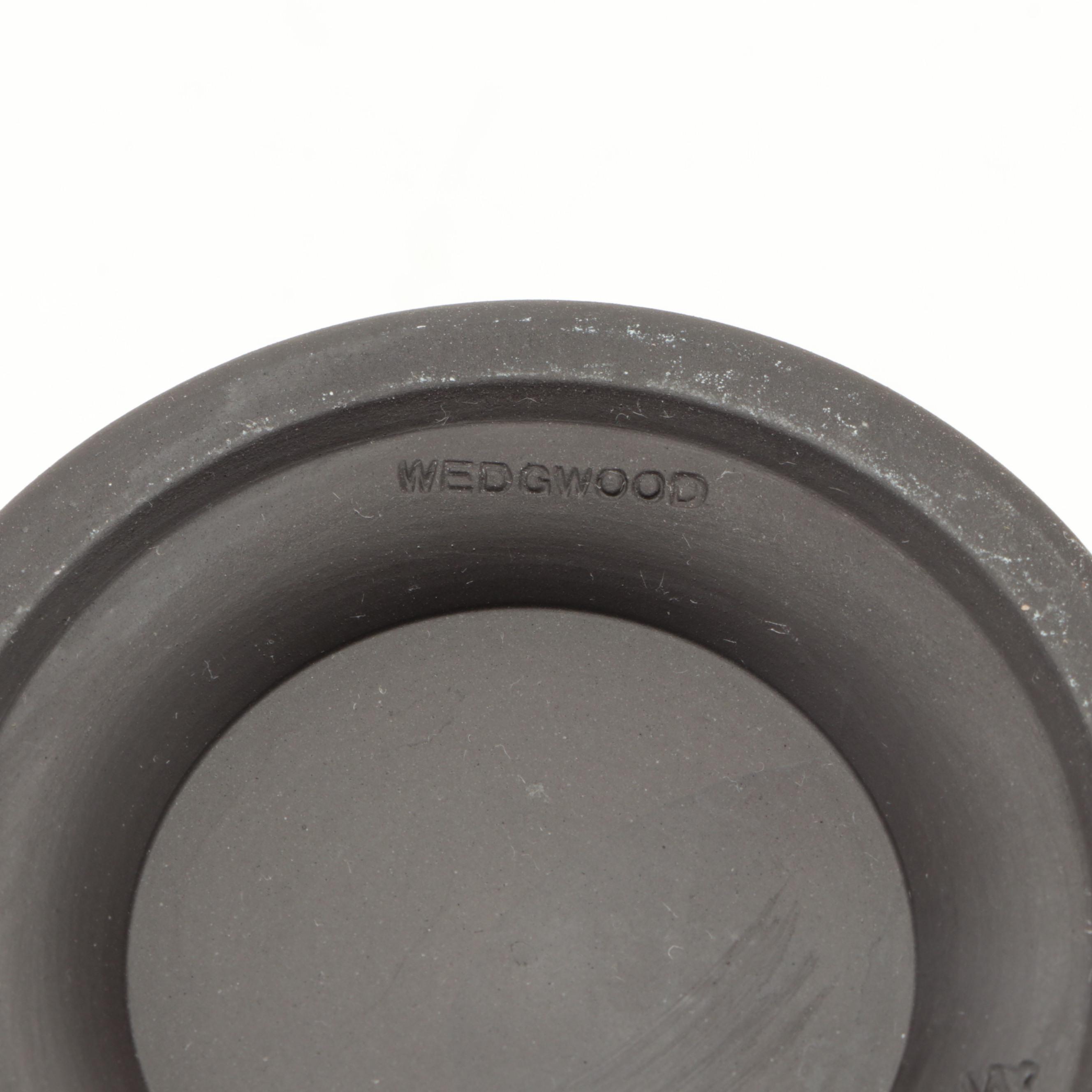 Wedgwood Cream on Black Jasperware Lidded Boxes and More Décor