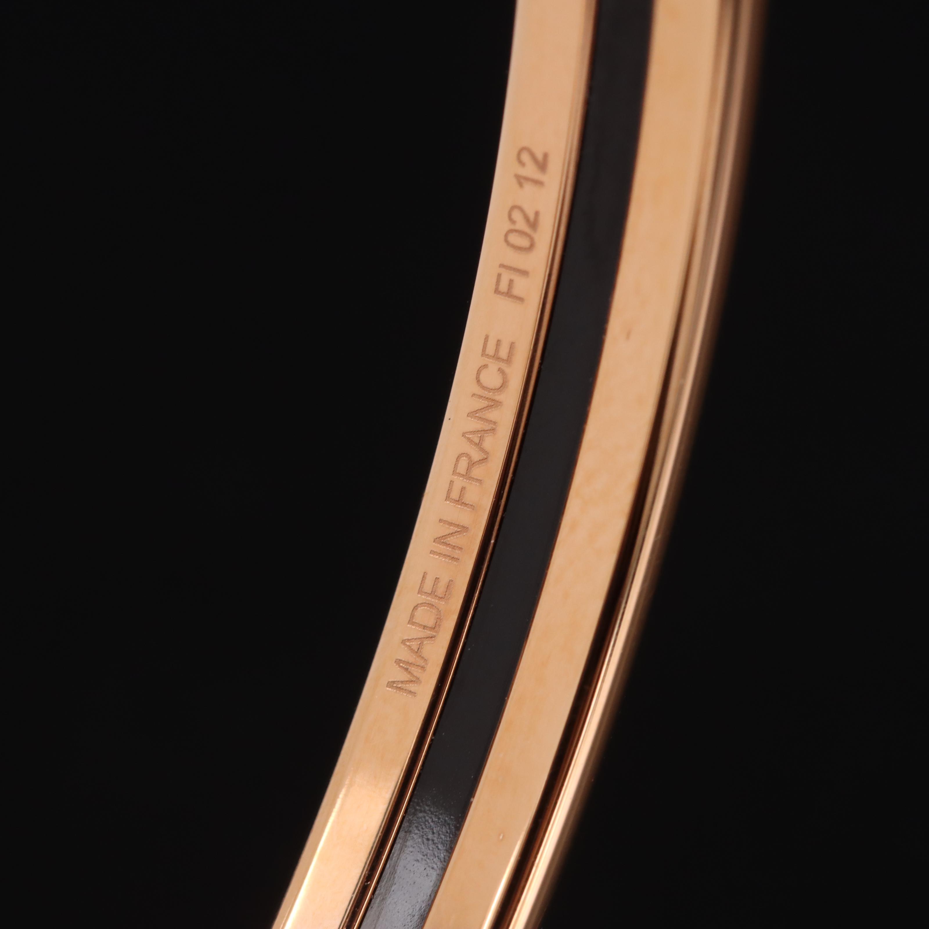 Hermès Horsebit Narrow Enamel Bangle