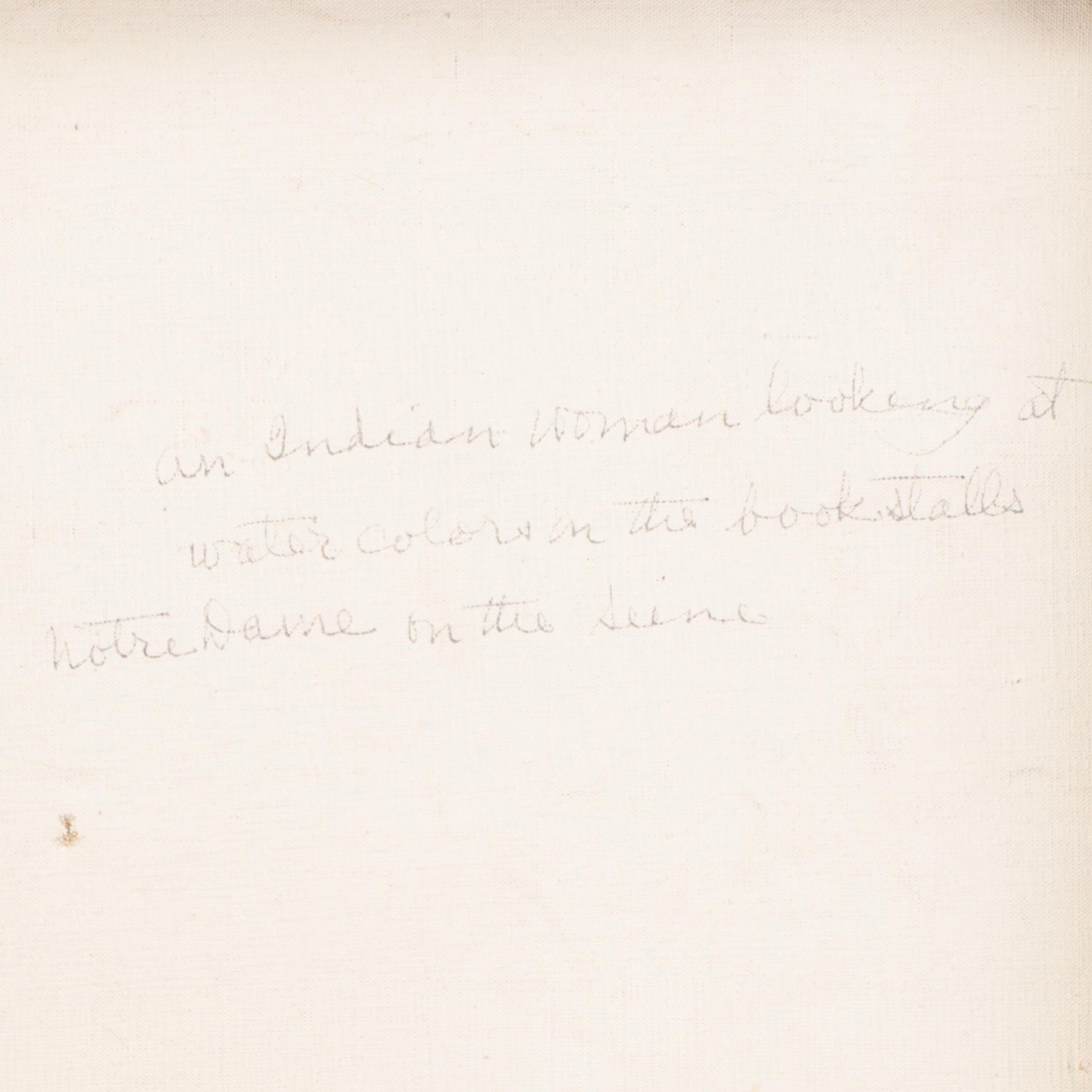 Hildegard Hume Hamilton Oil Painting of Parisian Street Scene, 1965