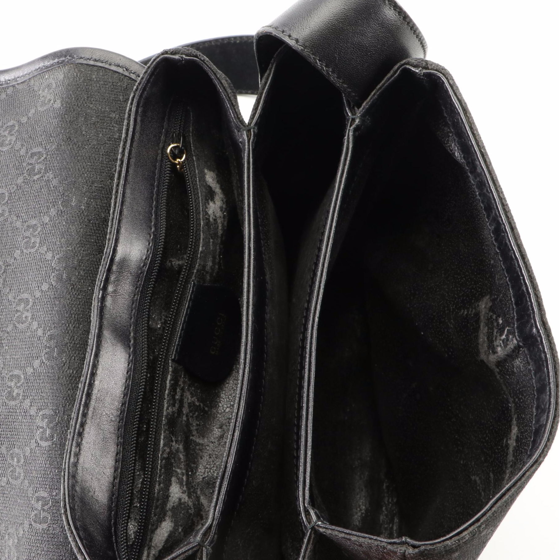 Gucci GG Canvas and Leather Flap Shoulder Bag