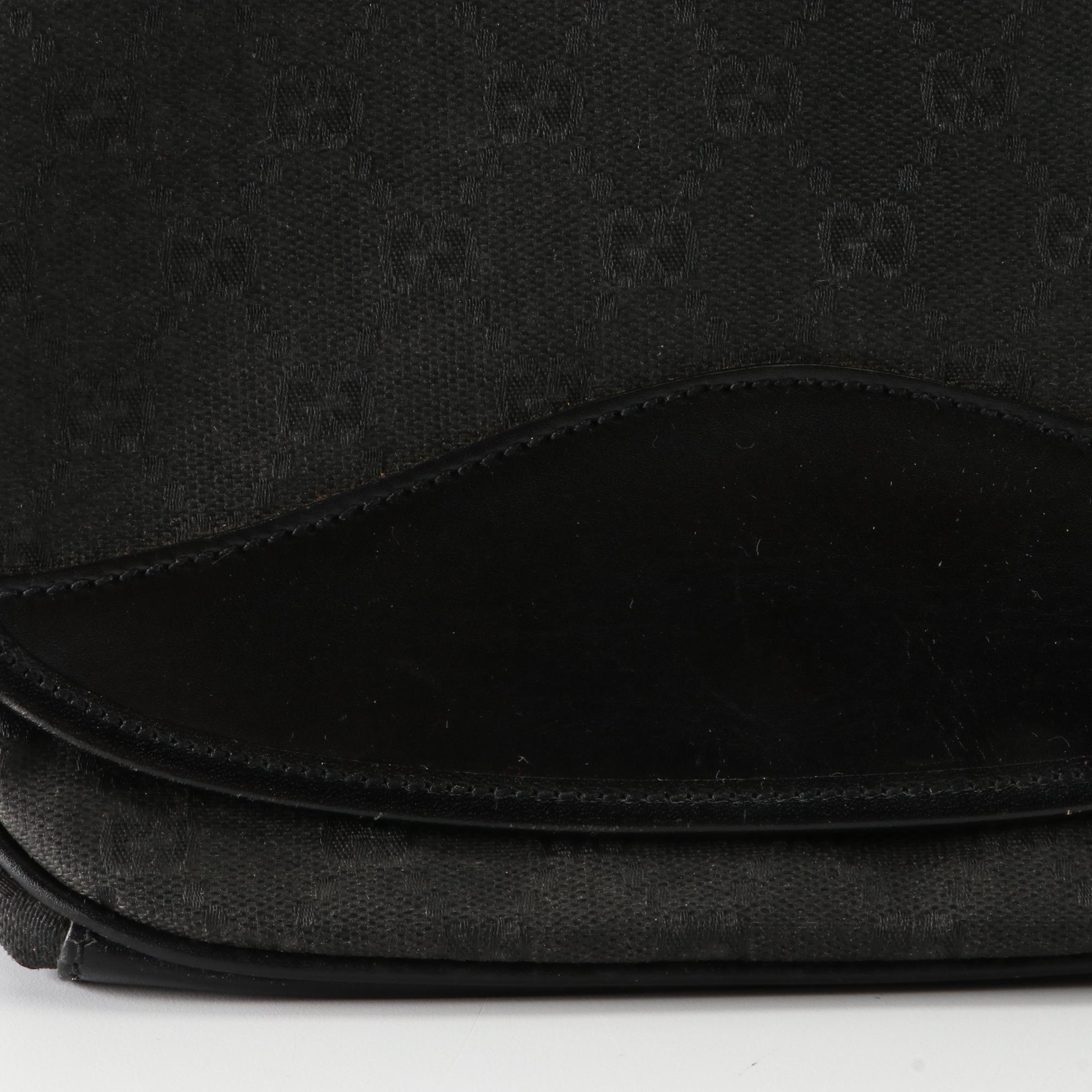 Gucci GG Canvas and Leather Flap Shoulder Bag