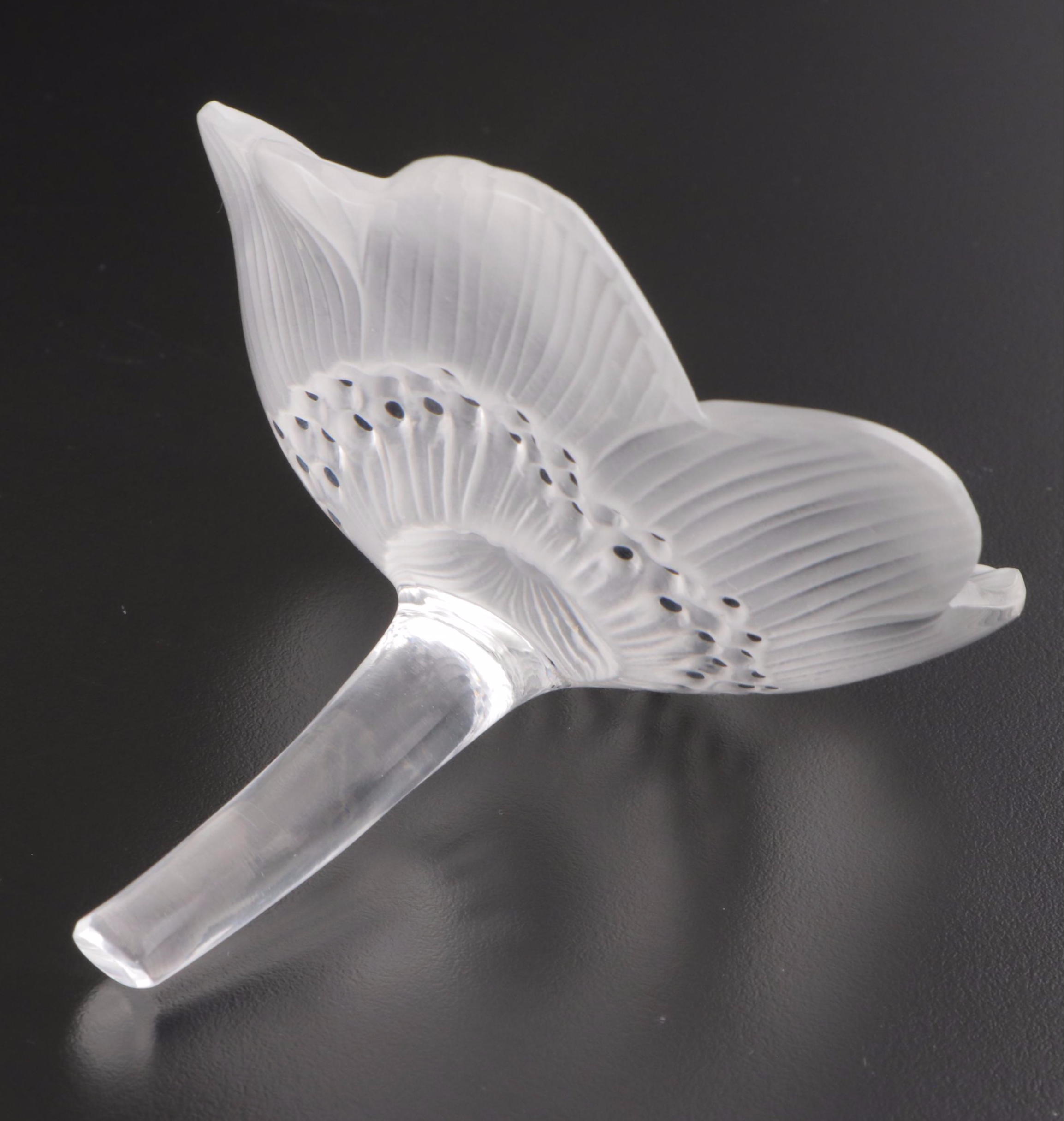 Lalique "Anemone" Frosted Crystal Flower Figurine