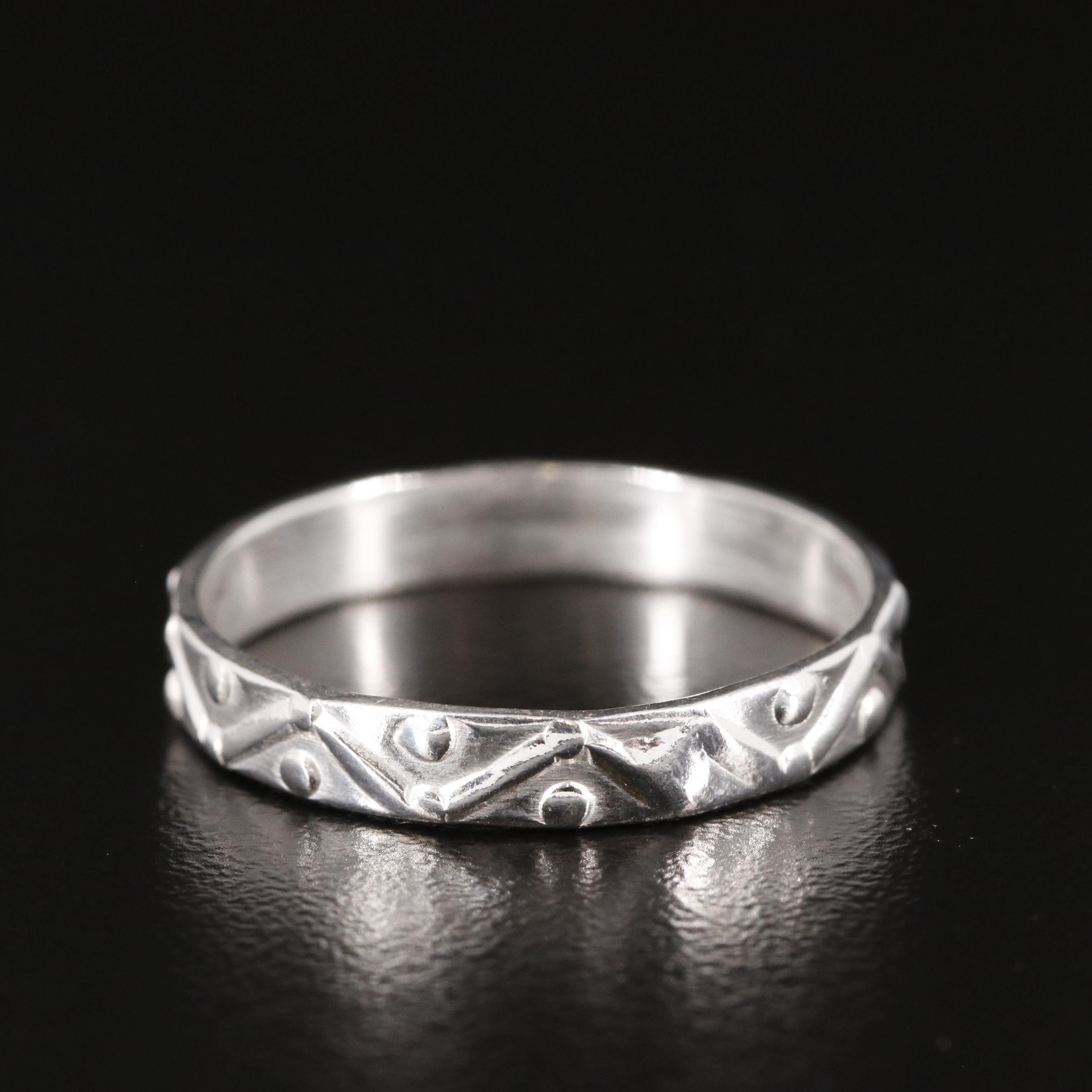 Sterling Textured Band