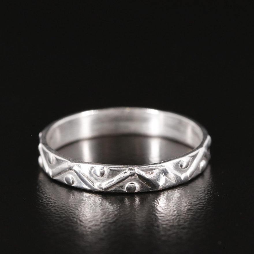 Sterling Textured Band