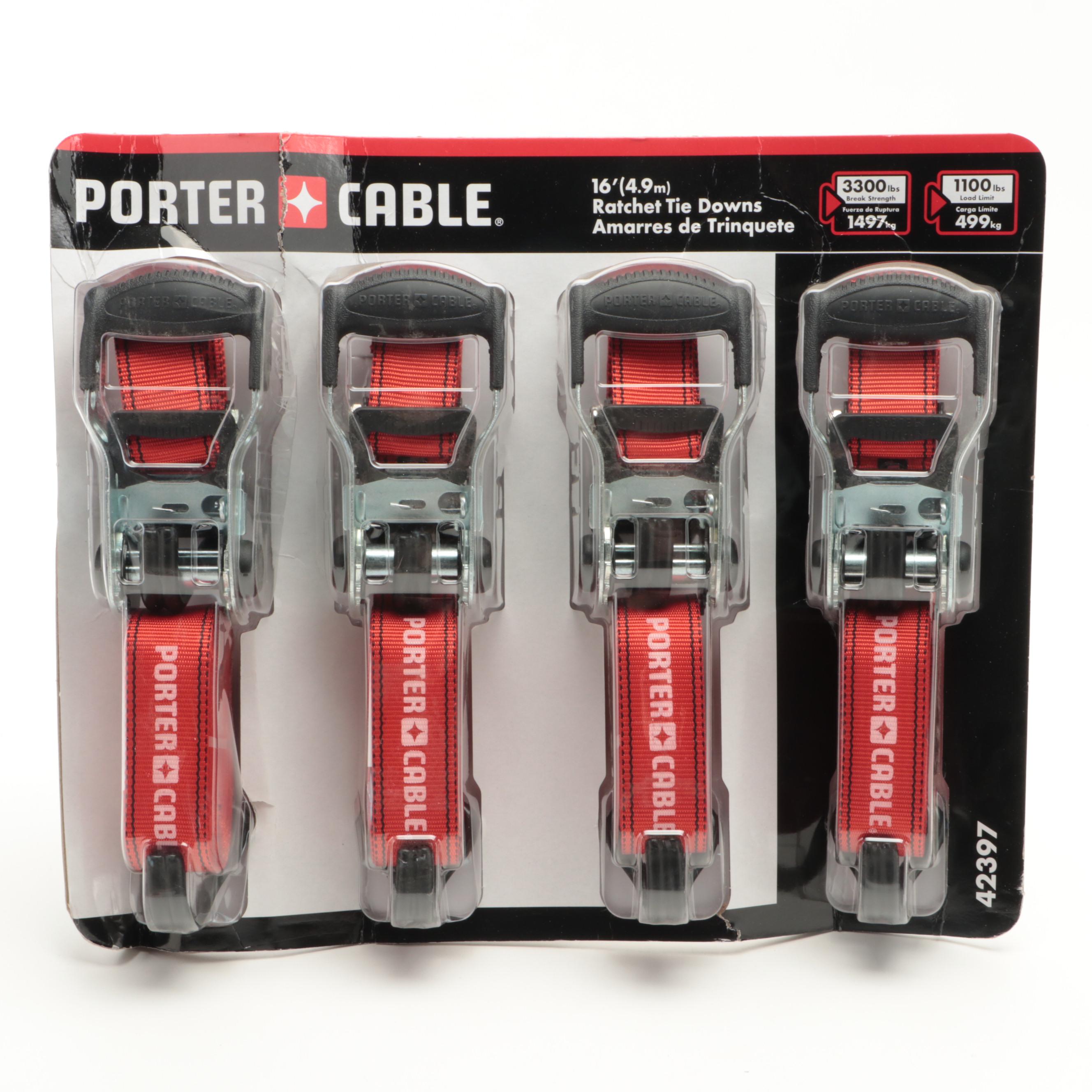 Porter-Cable 16' Ratchet Tie Downs