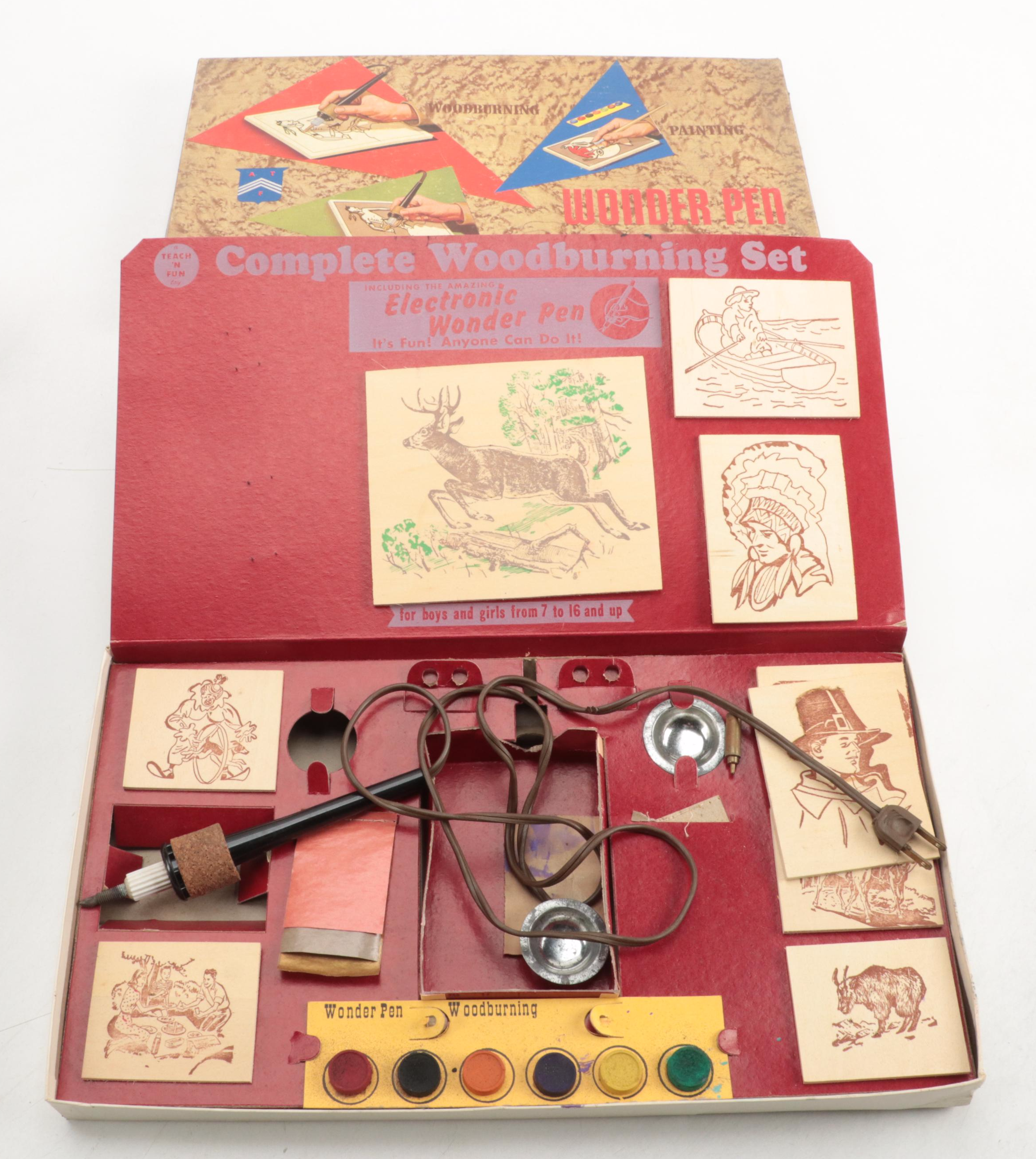 Parker Brothers "Booby Trap" with More Board Games, Bells and Woodburning Set